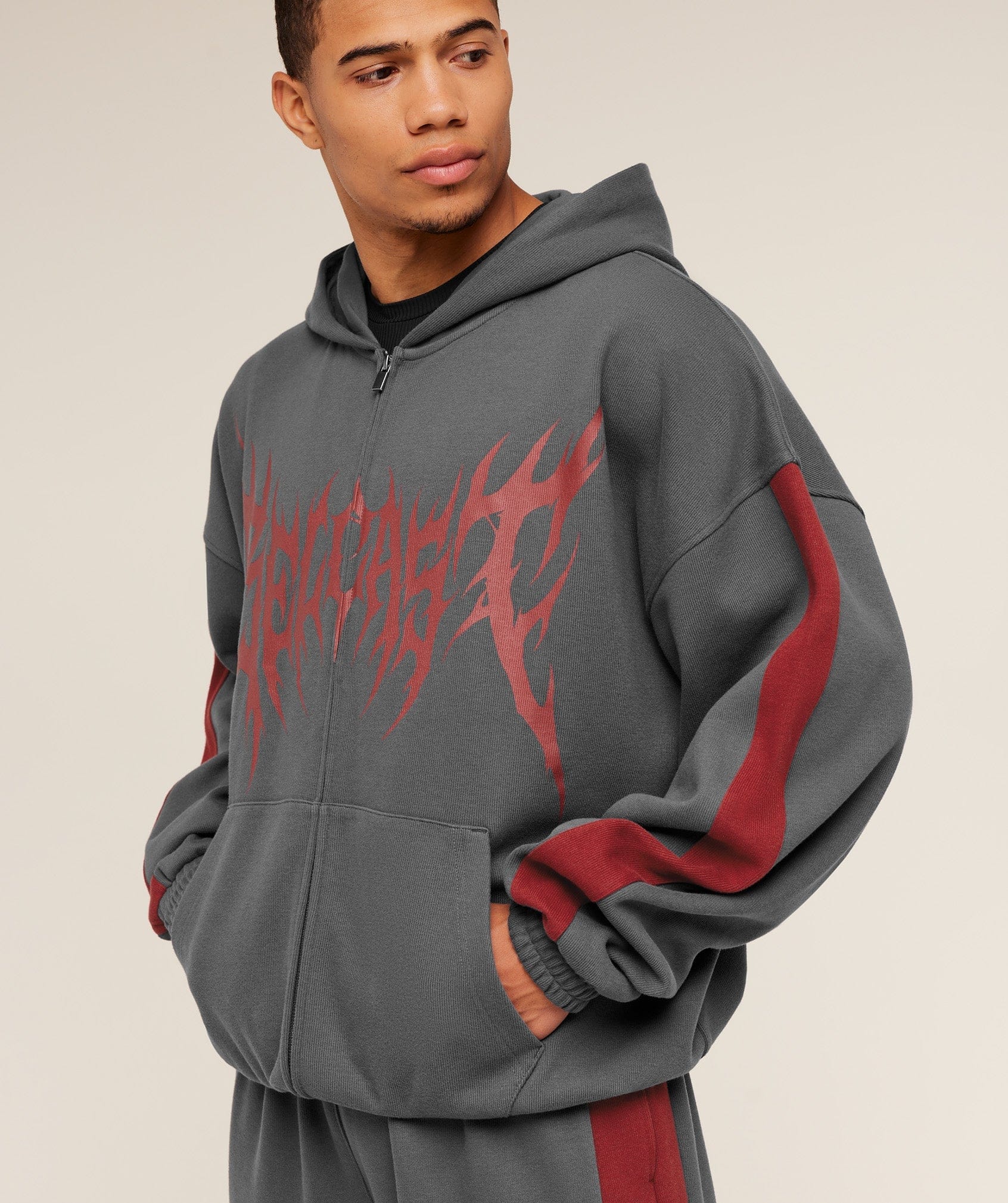Gymshark Gymshark X Carlos Belcast Zip Up Hoodie Grey