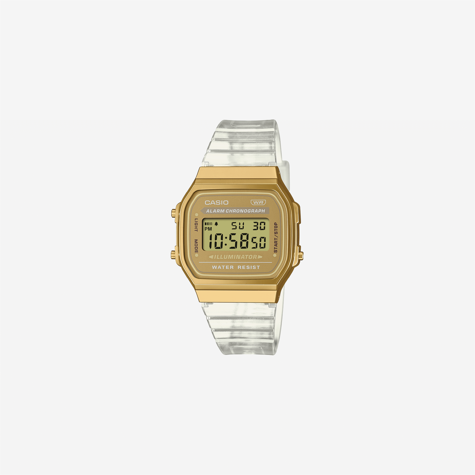Casio Vintage A168XESG-9ADF Quartz Gold Dial Digital Resin Watch