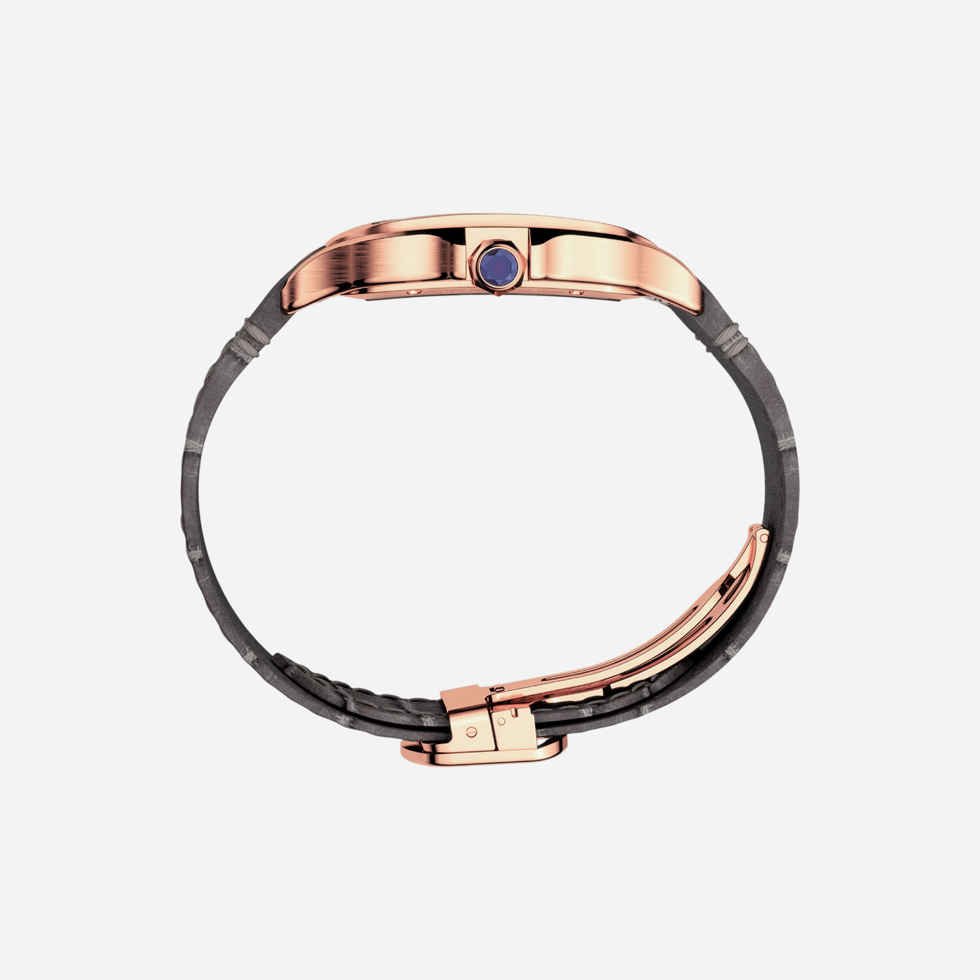 Cartier Santos De Cartier Skeleton Dial Leather Strap Watch - WHSA0018