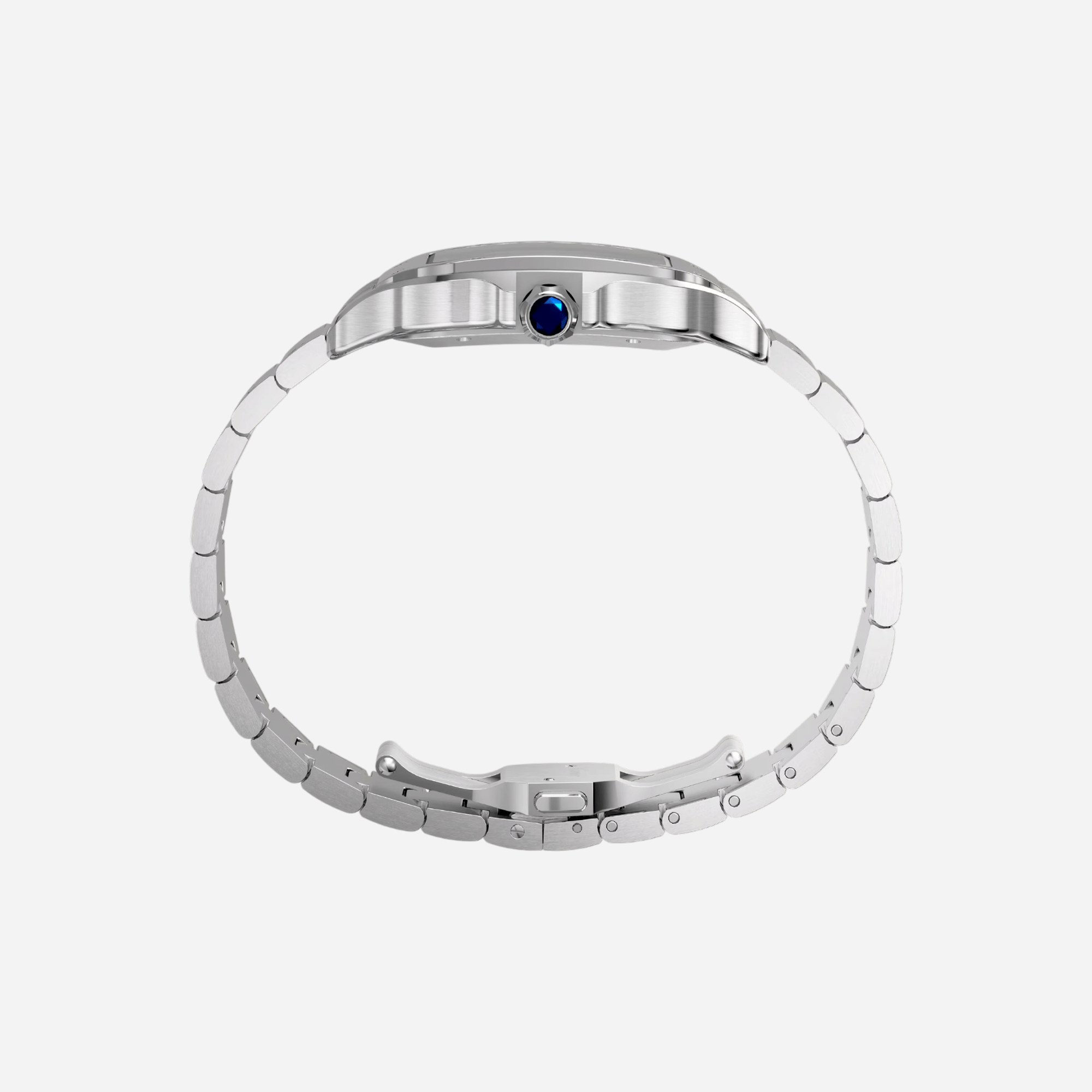 Cartier Santos De Cartier Silver Dial Steel Strap Watch - WSSA0076