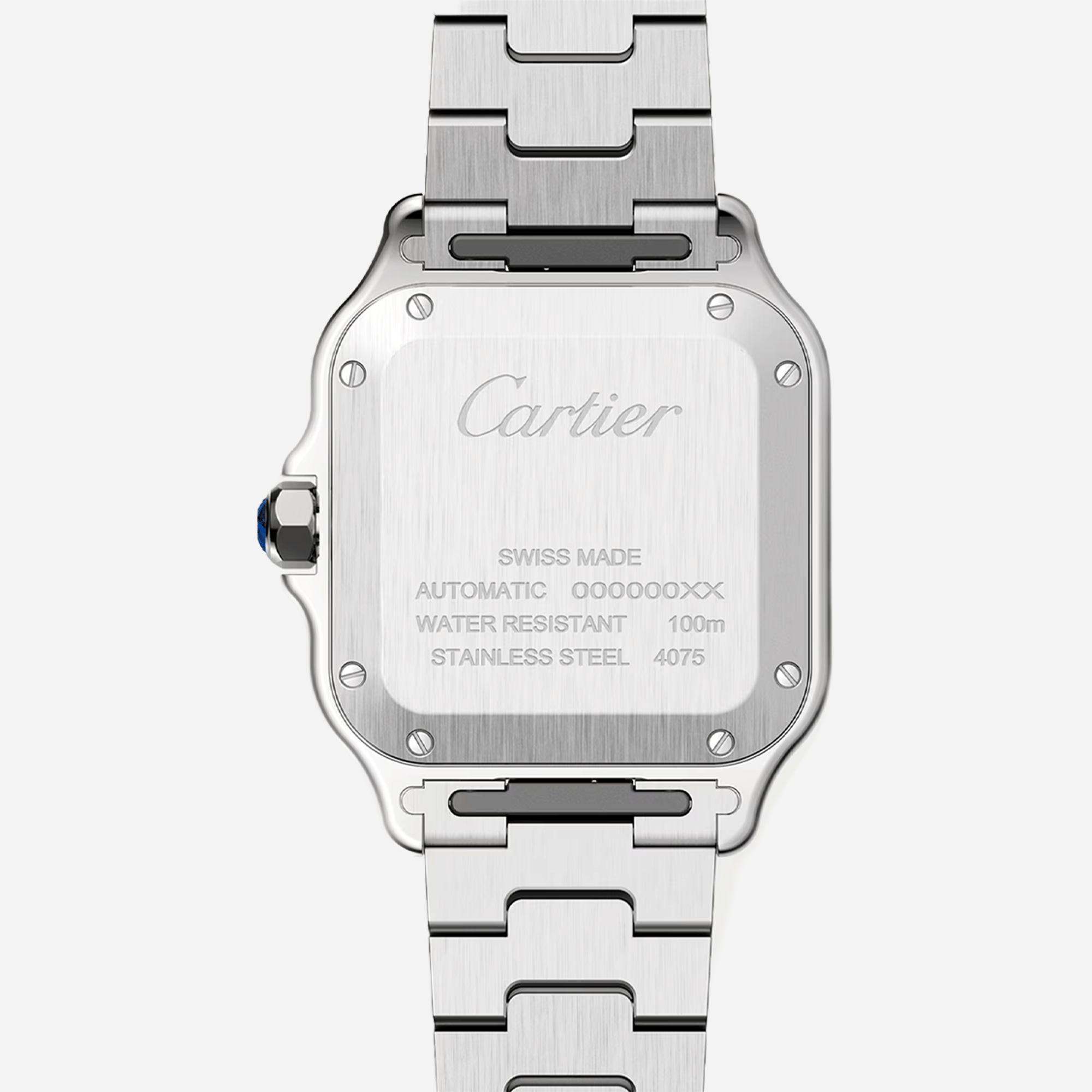 Cartier Santos De Cartier White Dial Gold And Steel Strap Watch - W2SA0016