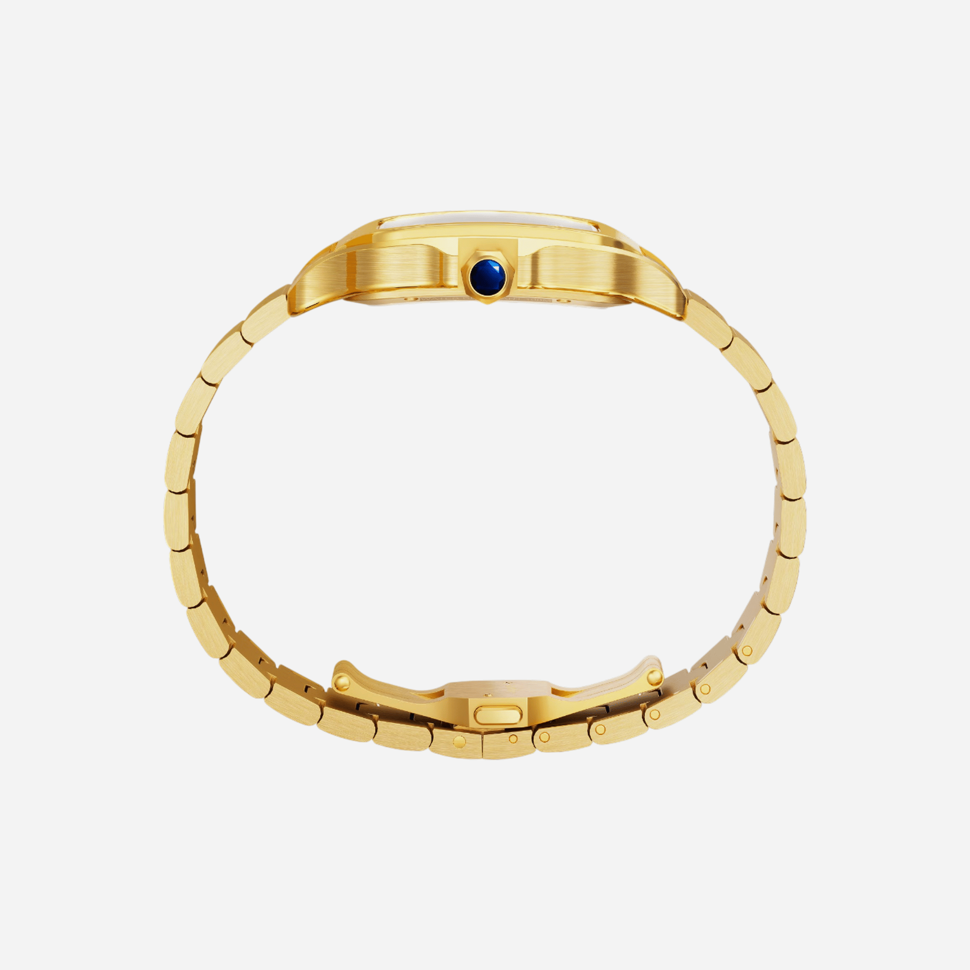 Cartier Santos De Cartier Skeleton Dial Yellow Gold Strap Watch - WHSA0042