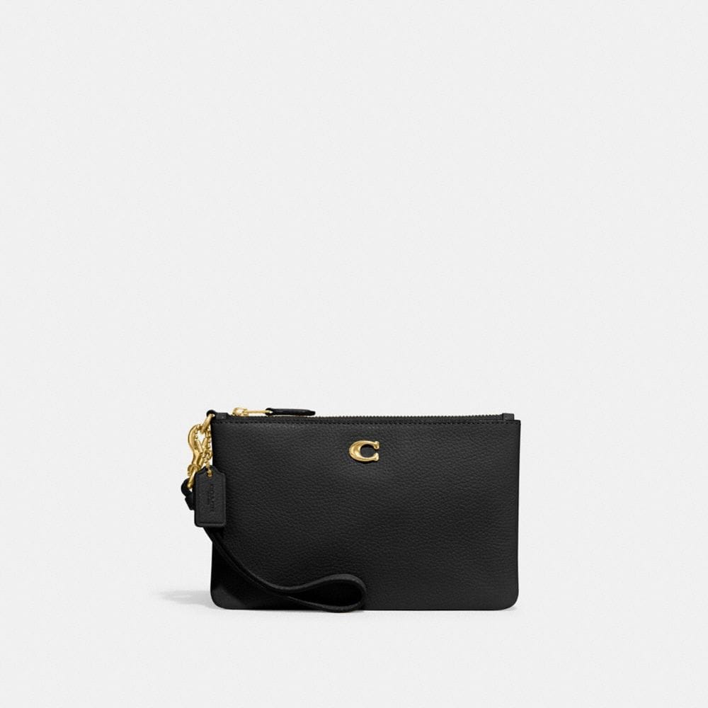Coach Essential Small Wristlet Brass Black