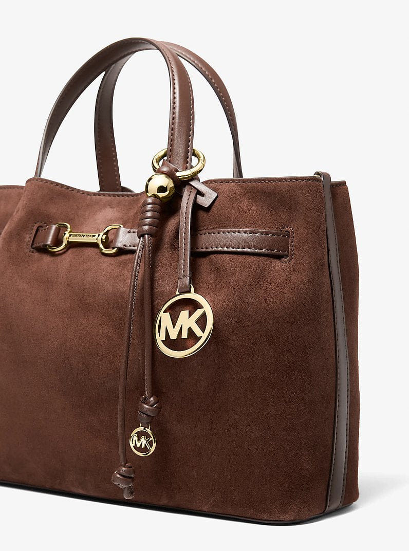 Michael Kors Gold-Tone Knot Bag Charm Nutmeg