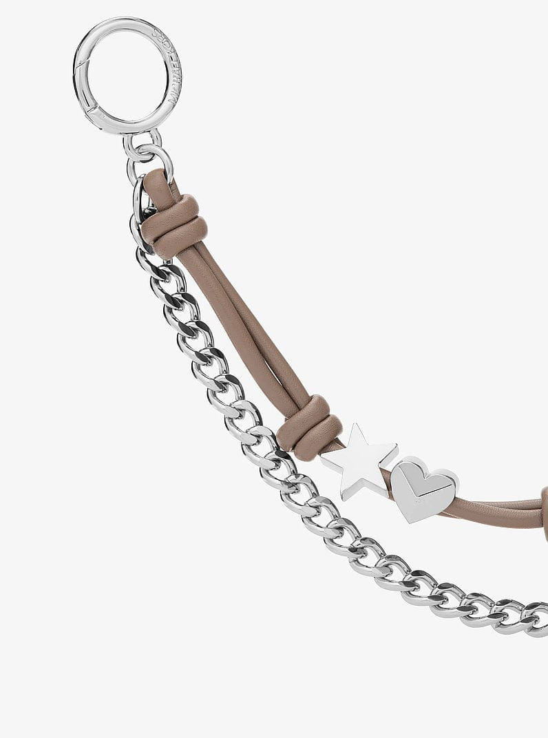 Michael Kors Silver-Tone Charm and Chain Bag Charm Mushroom