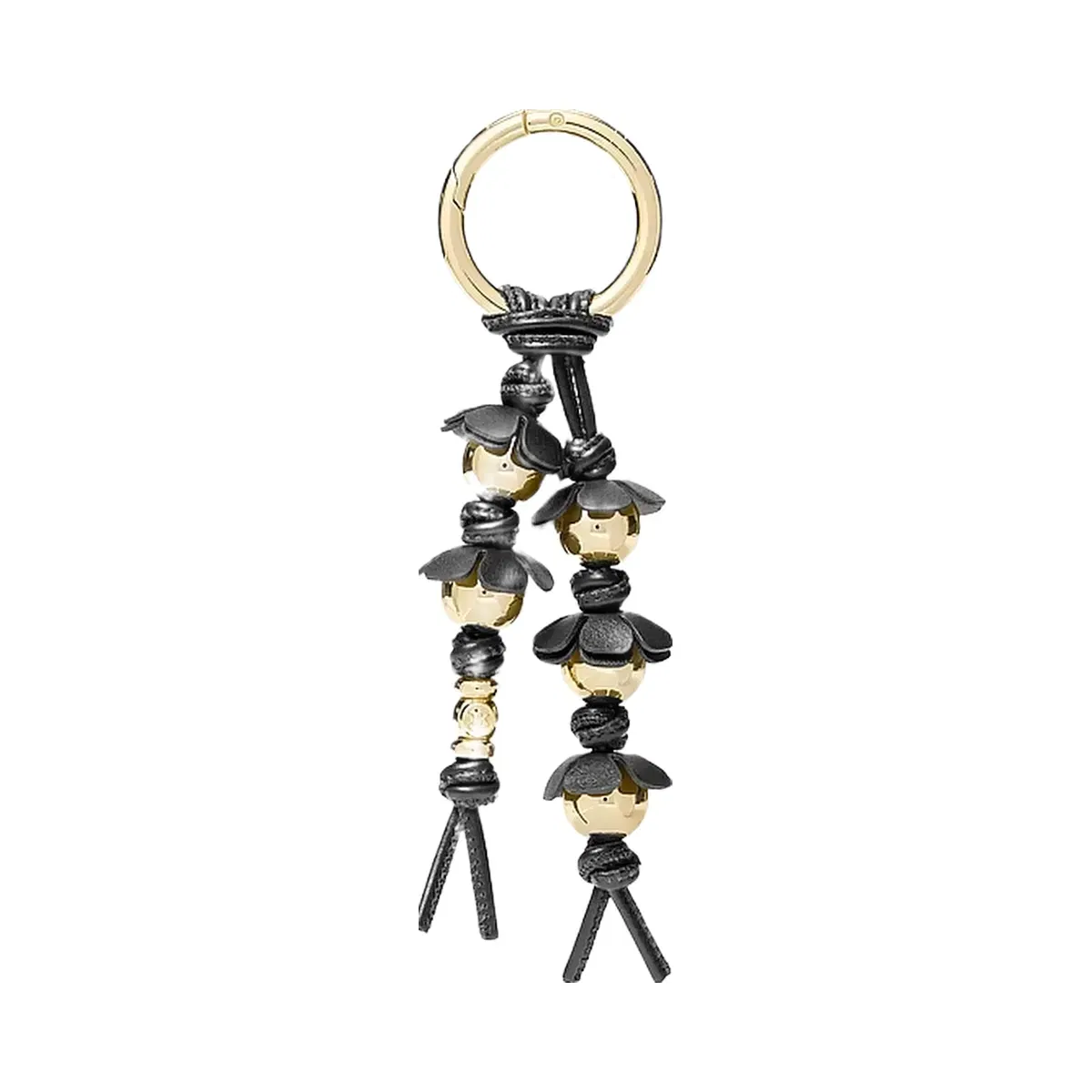 Michael Kors Embellished Floral Bag Charm Black