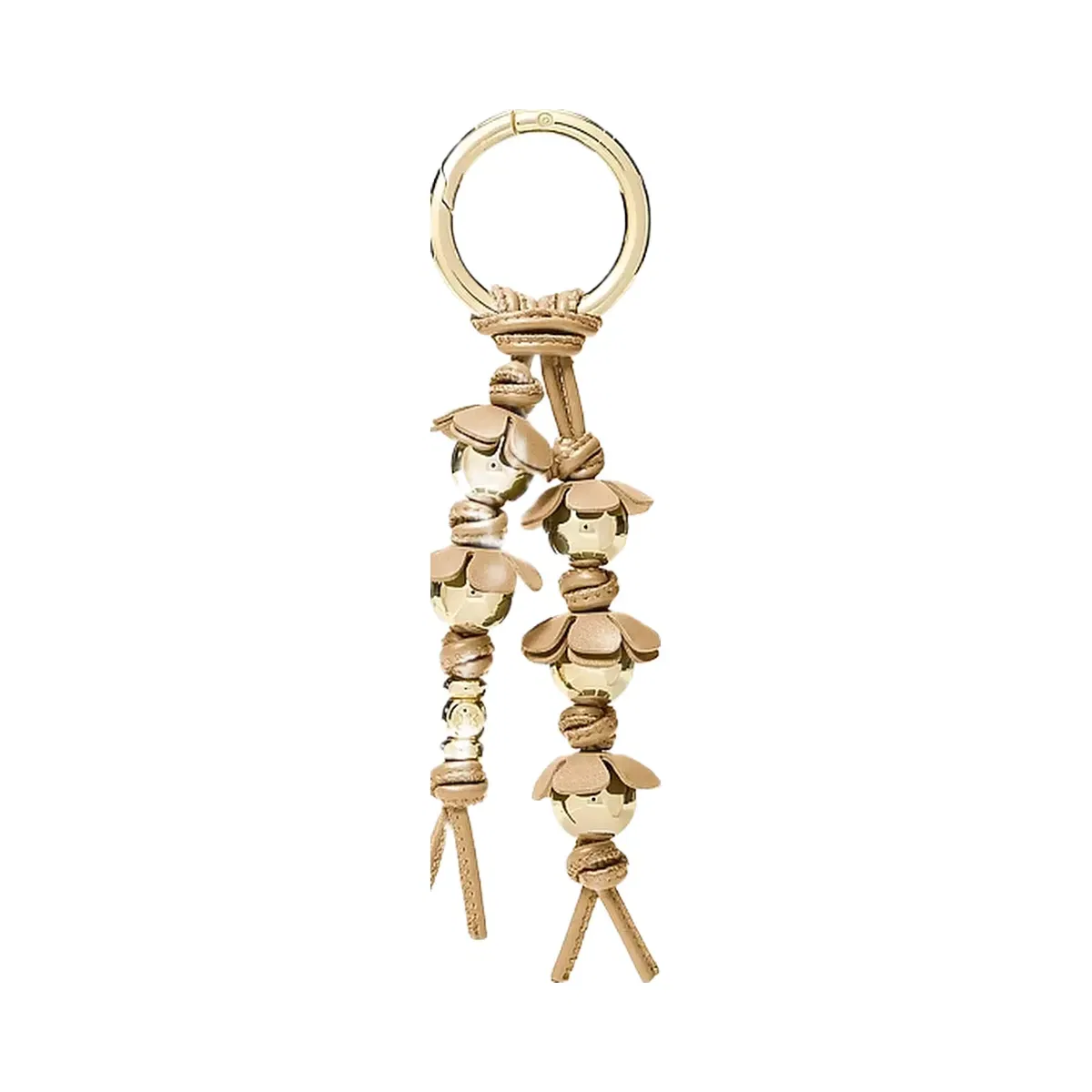 Michael Kors Embellished Floral Bag Charm Khaki