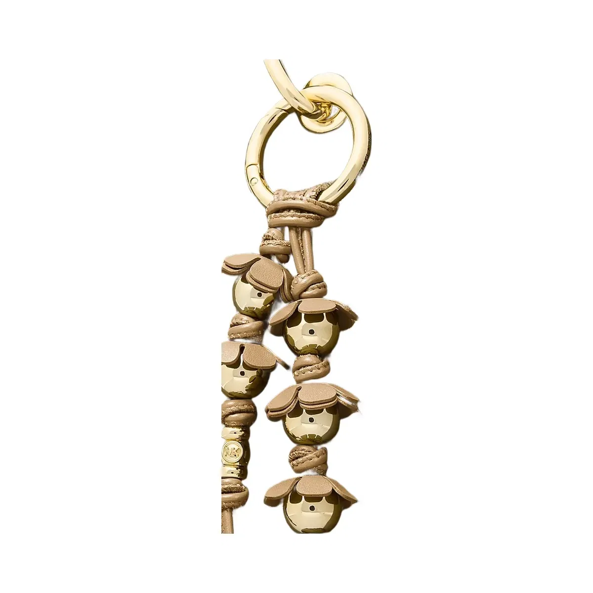 Michael Kors Embellished Floral Bag Charm Khaki