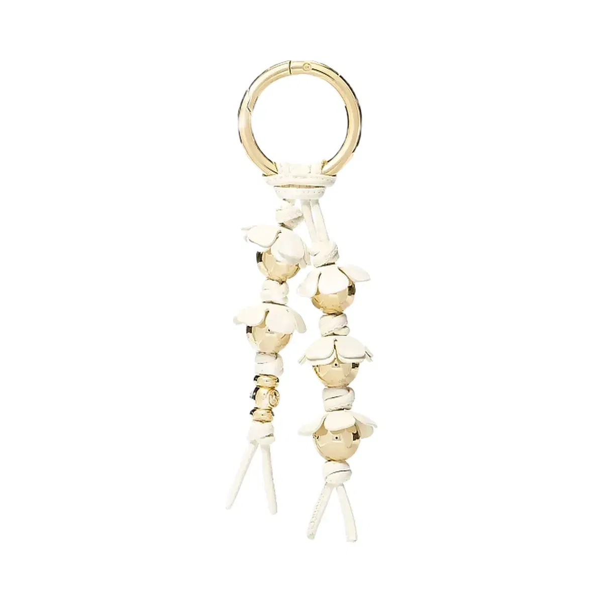 Michael Kors Embellished Floral Bag Charm Eggshell