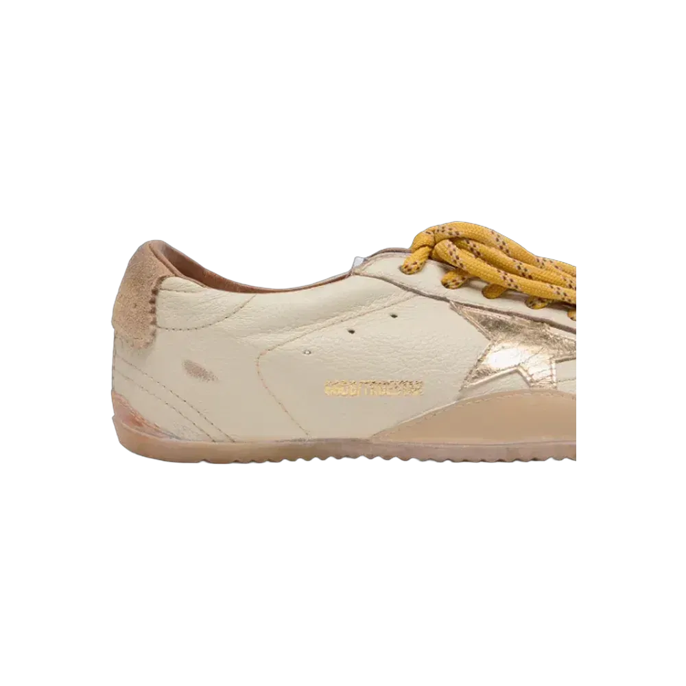 Golden Goose True-Star In White Nappa Leather With Gold Star