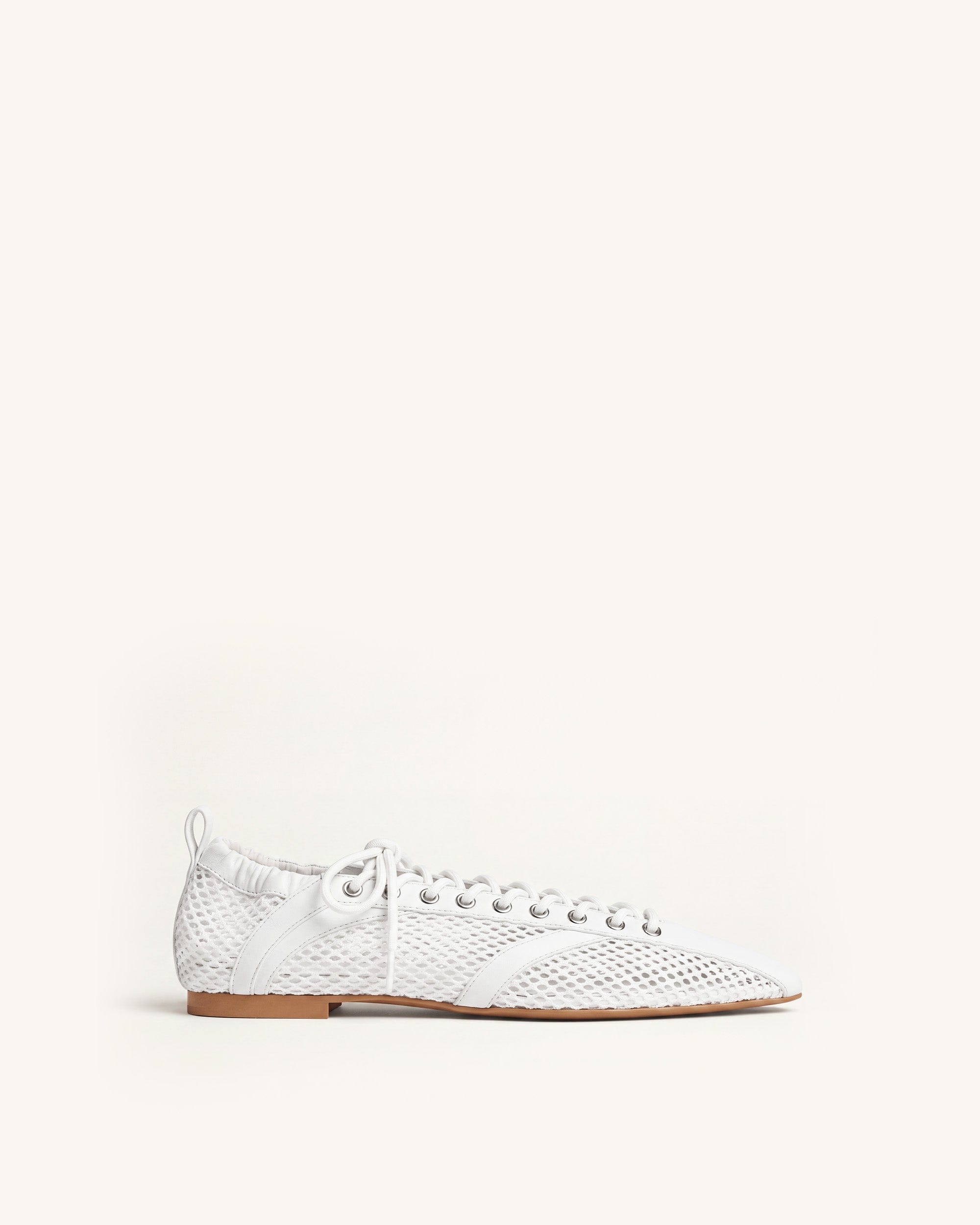 Jw Pei Ava Lace Up Mesh Flats White