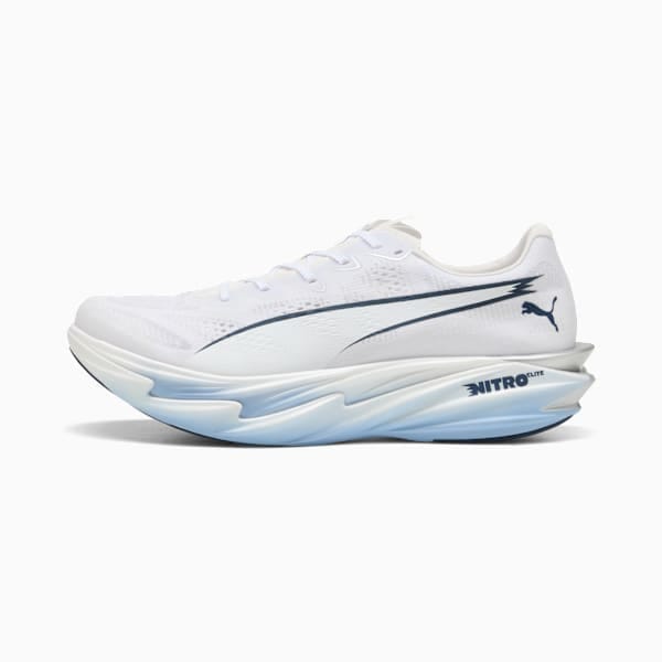 Deviate Nitro™ Elite 4 Men'S Running Shoes Puma White-Chambray Blue-Persian Blue