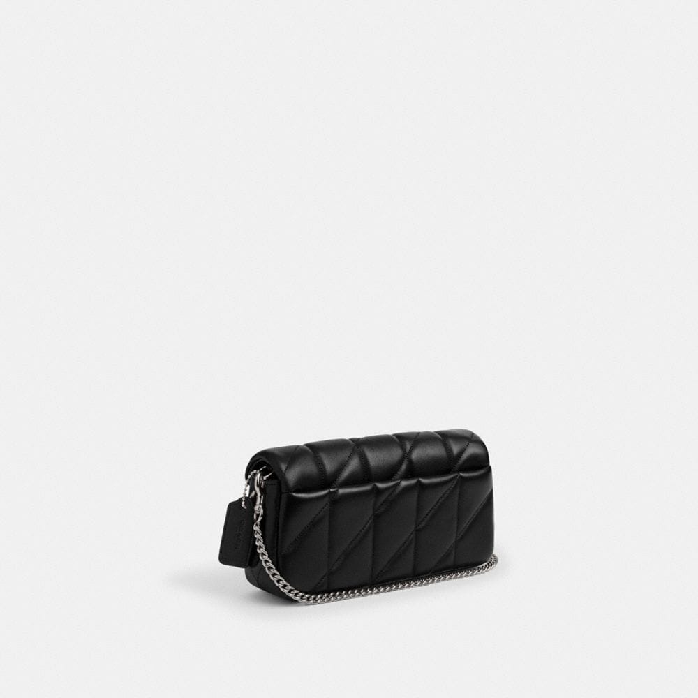 Coach Tabby Chain Crossbody Bag 19 With Quilting Silver Black