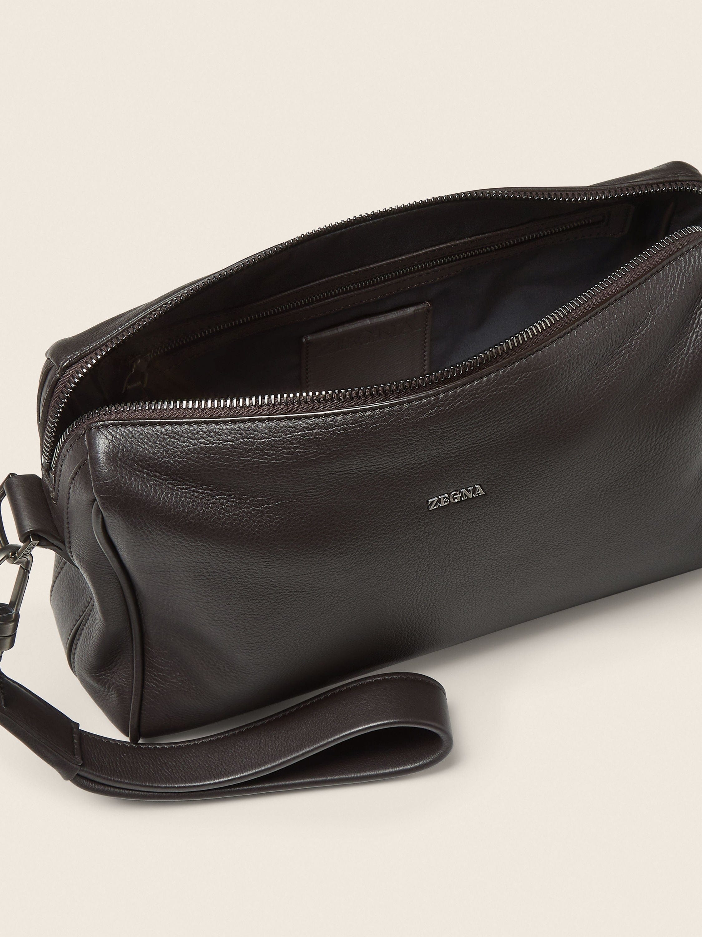 Zegna Dark Brown Secondskin Pouch