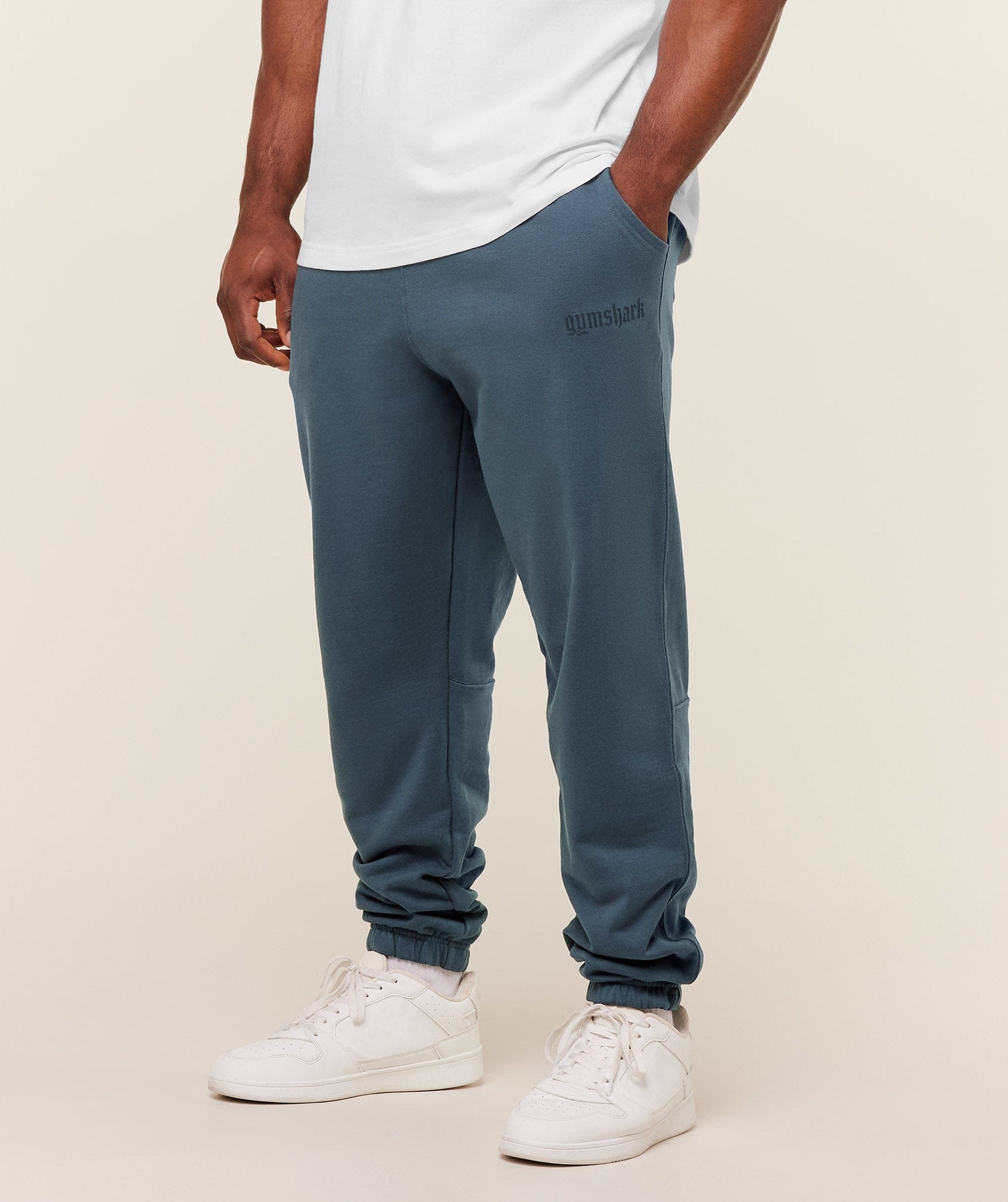 Gymshark Olde English Joggers Gs Stealth Blue