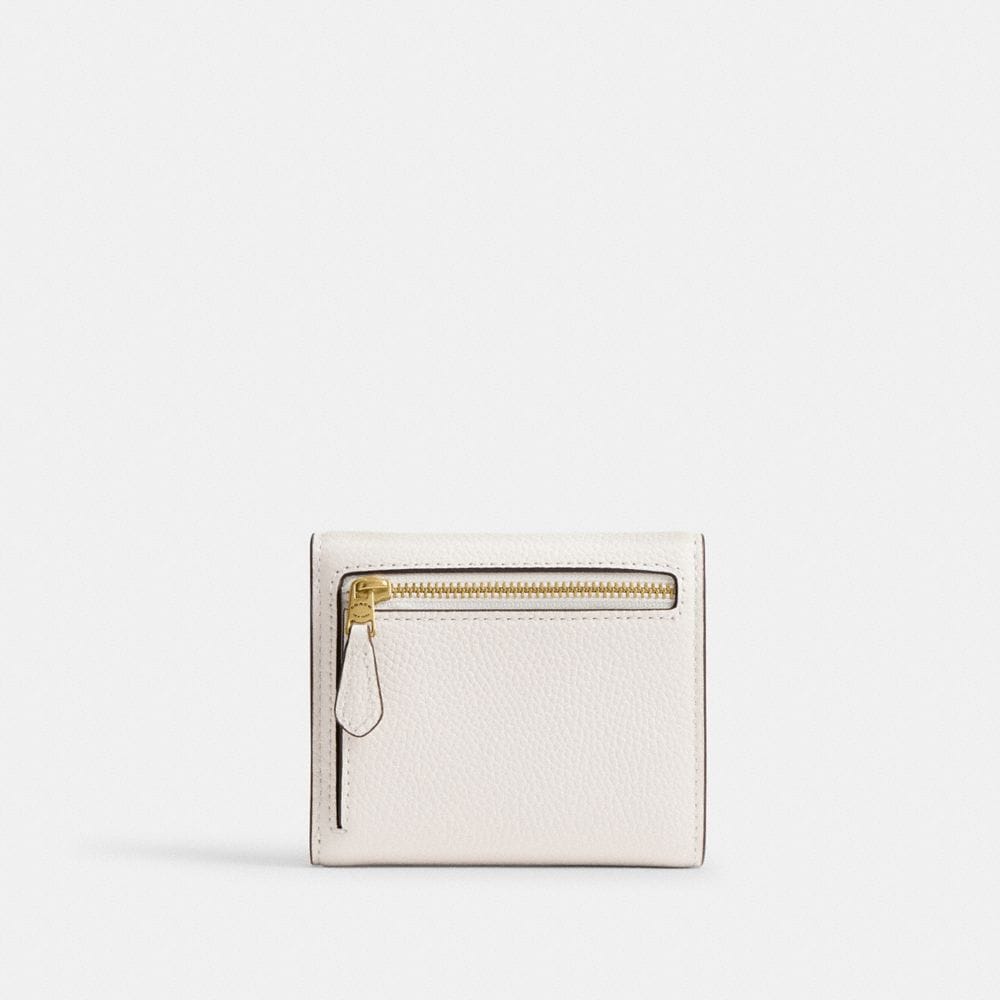 Coach Mila Small Flap Wallet Brass Chalk