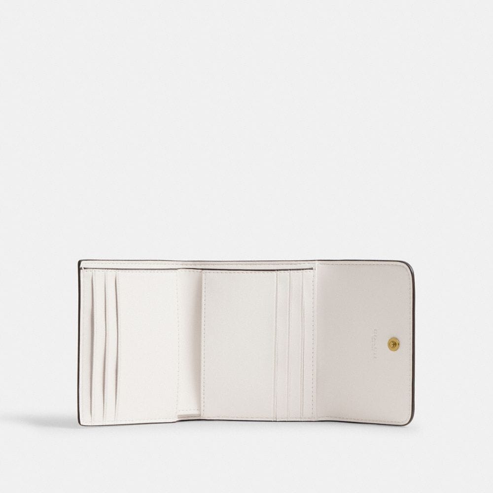 Coach Mila Small Flap Wallet Brass Chalk