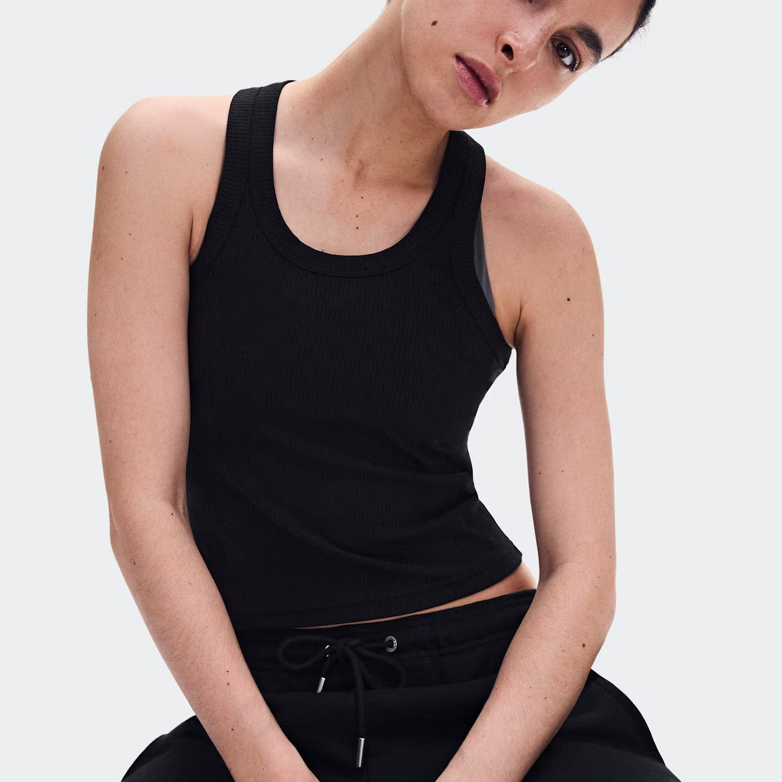 On All-Day Ribbed Tank Black (Women'S)