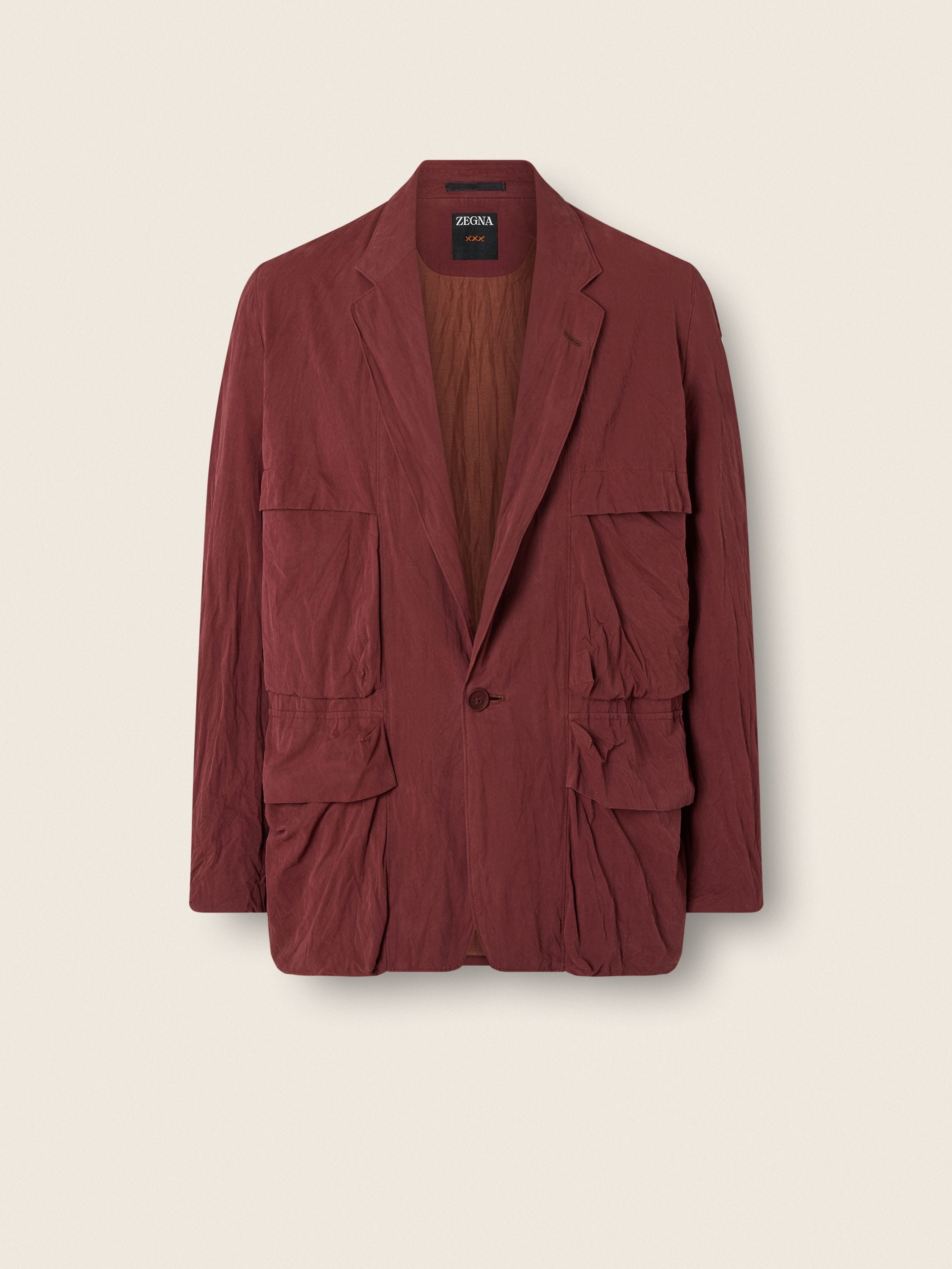 Zegna Dark Burgundy Cotton Jacket