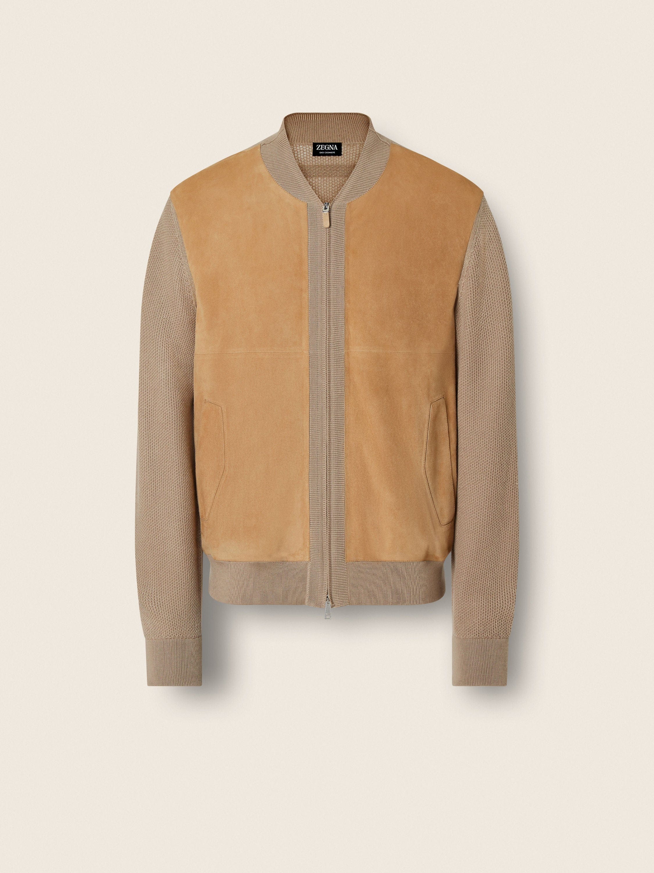 Zegna Beige Cashmere Bomber
