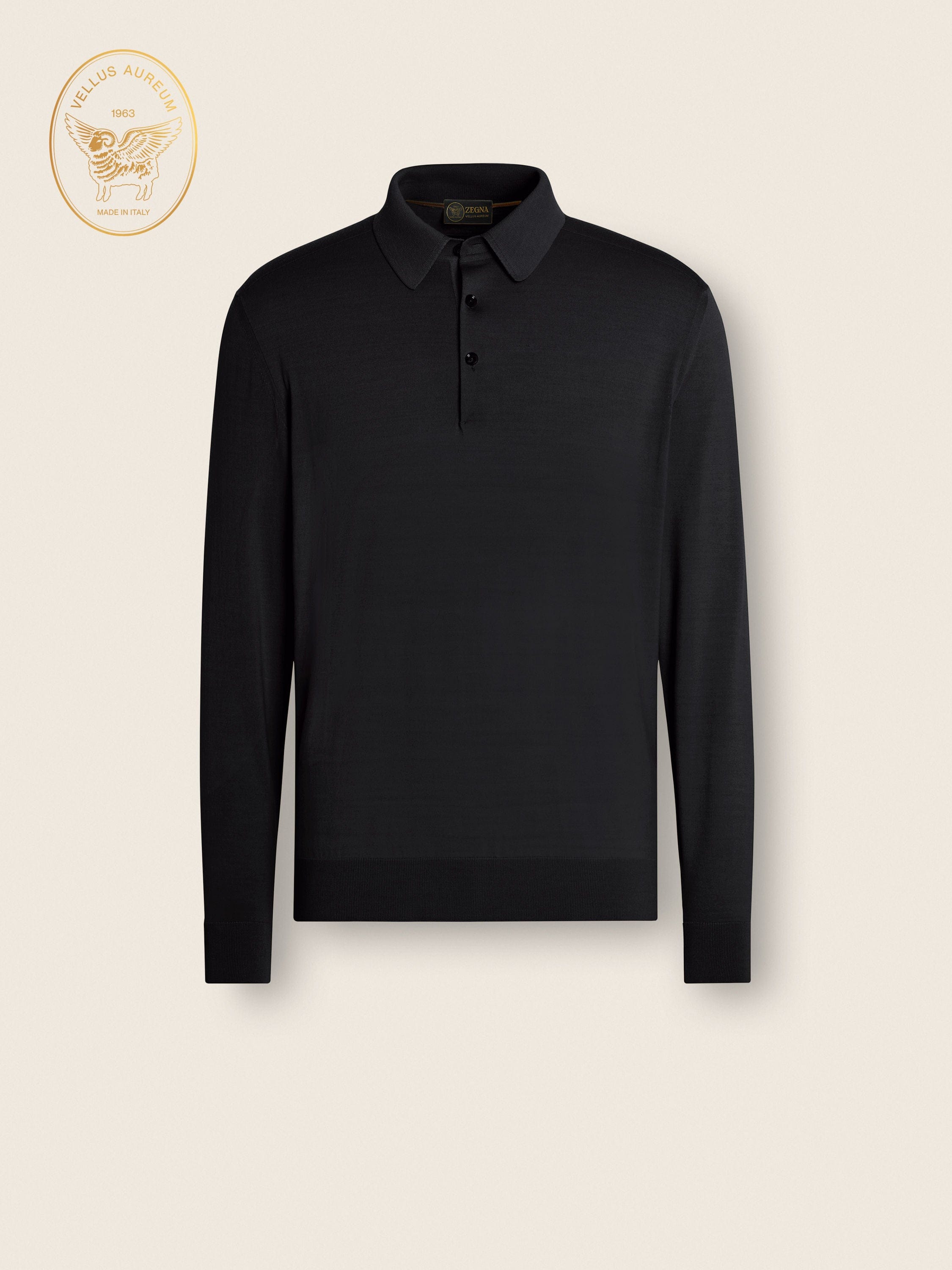 Zegna Black Vellus Aureum Polo Shirt