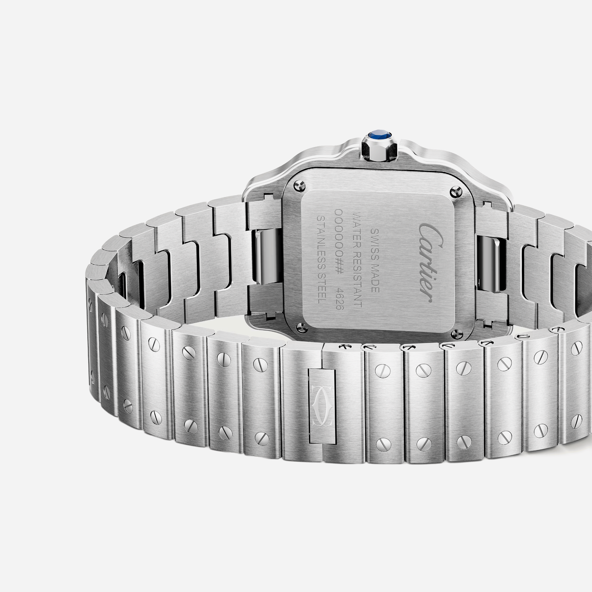 Cartier Santos De Cartier Silver Dial Steel Strap Watch - WSSA0082