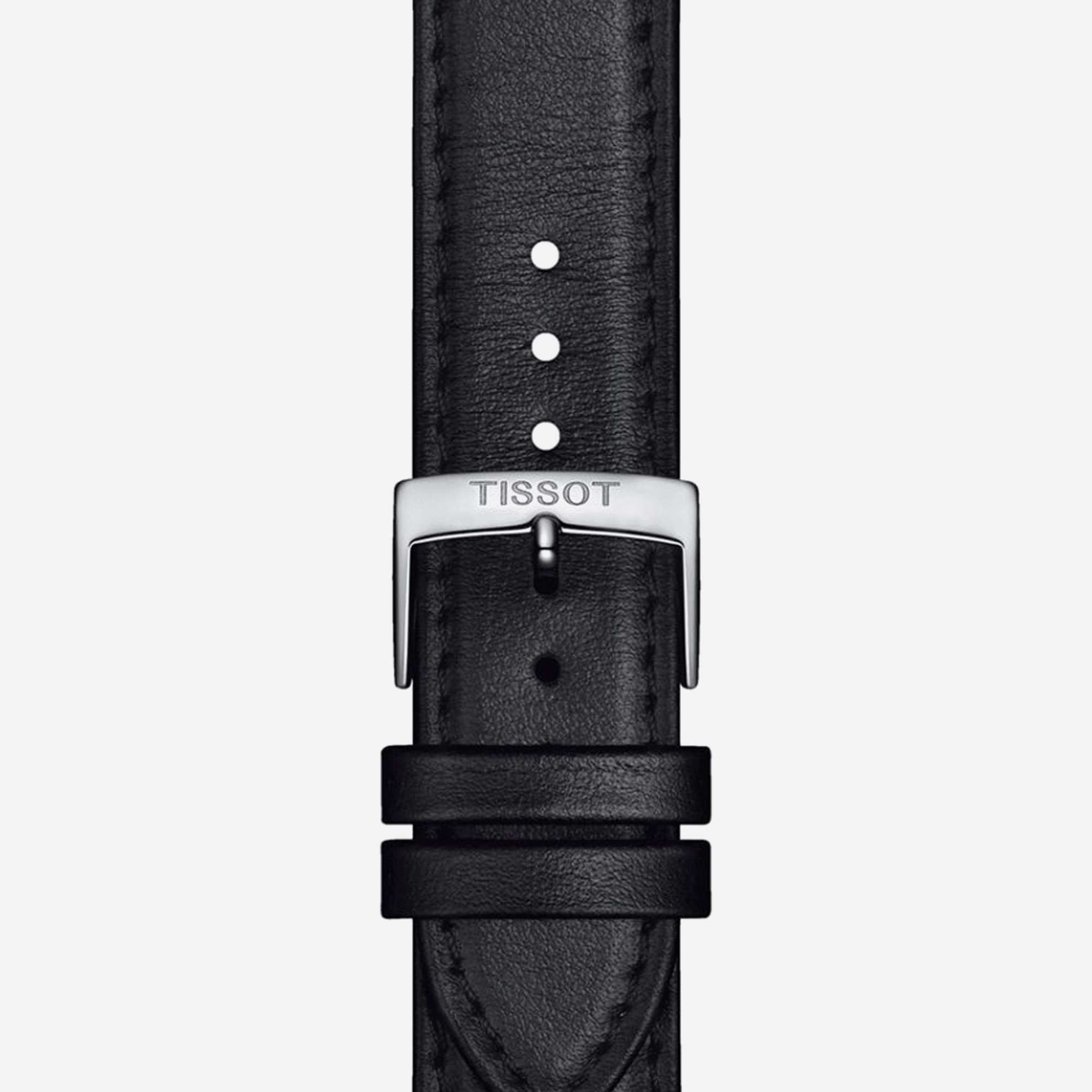 Tissot Everytime 40mm Leaf Dial Black Leather Strap Watch