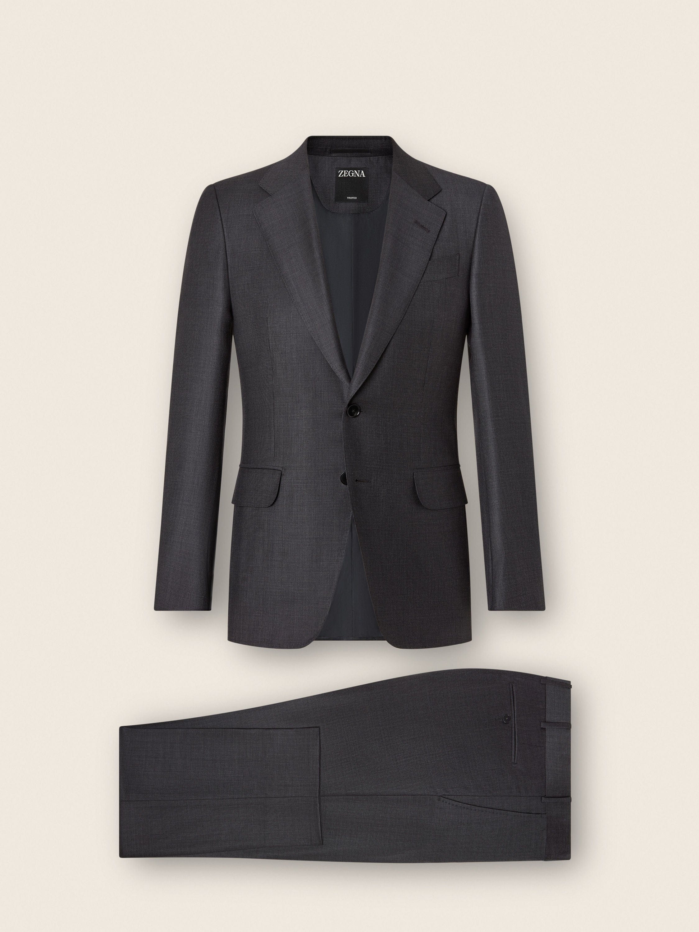 Zegna Dark Grey Trofeo Wool Suit