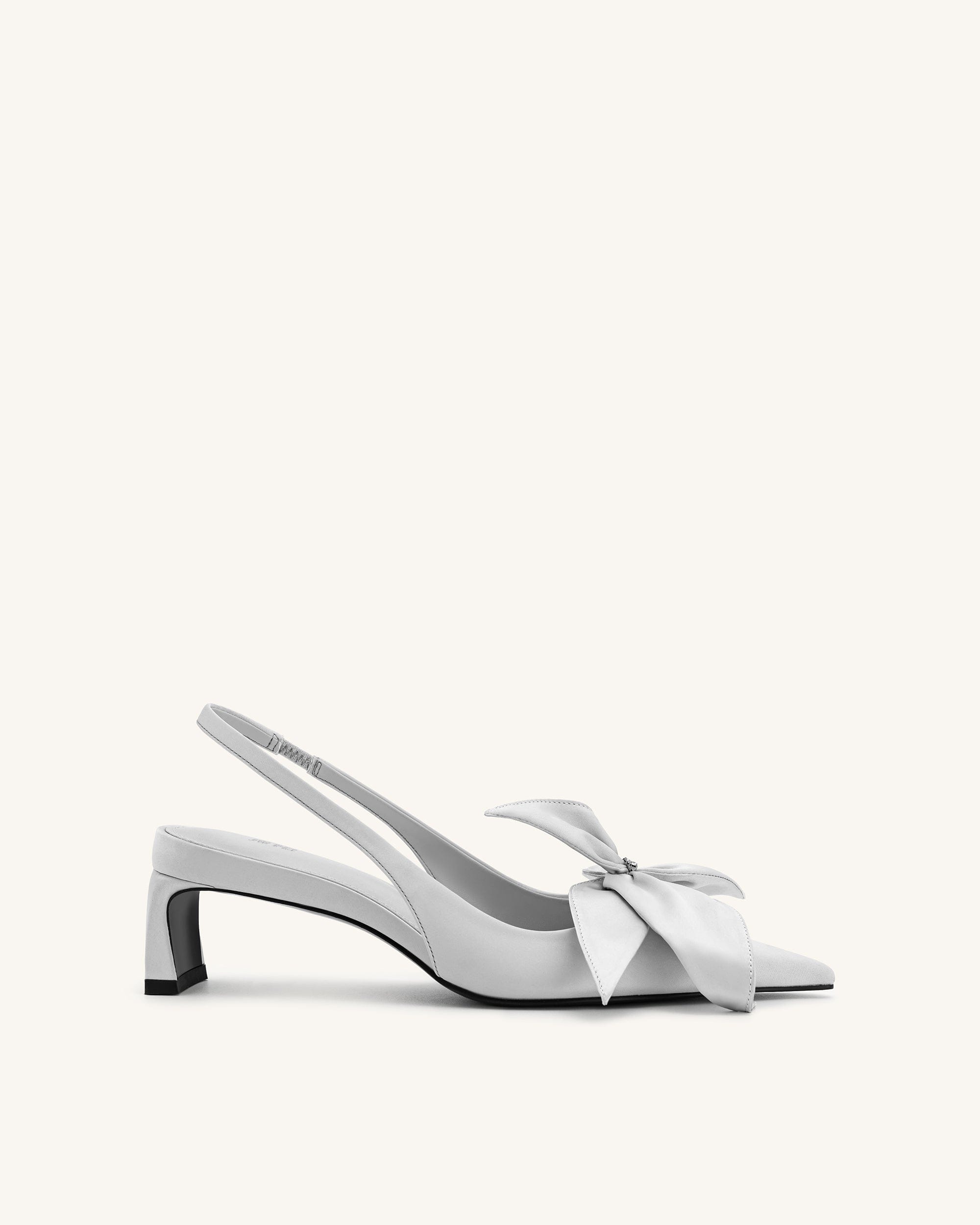 Jw Pei Queena Floral Appliques Slingback Pumps Silver