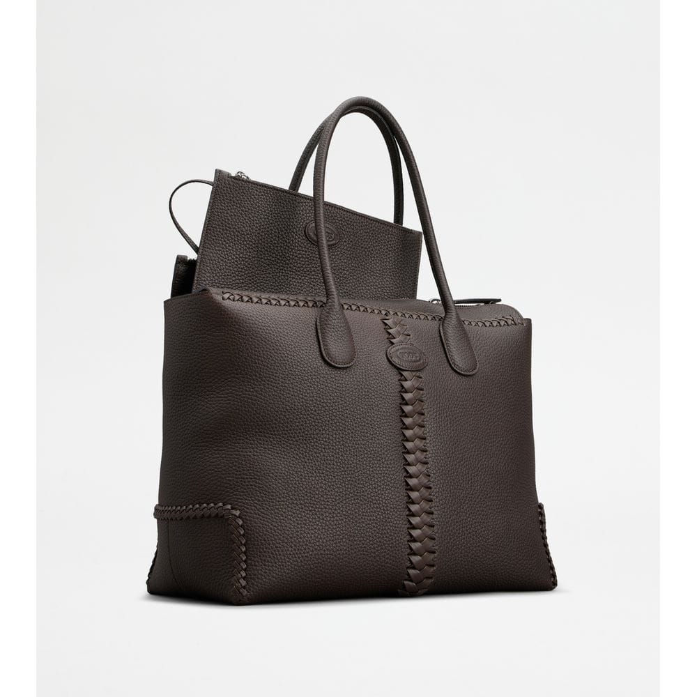 Tods Di Bag In Leather Large Brown