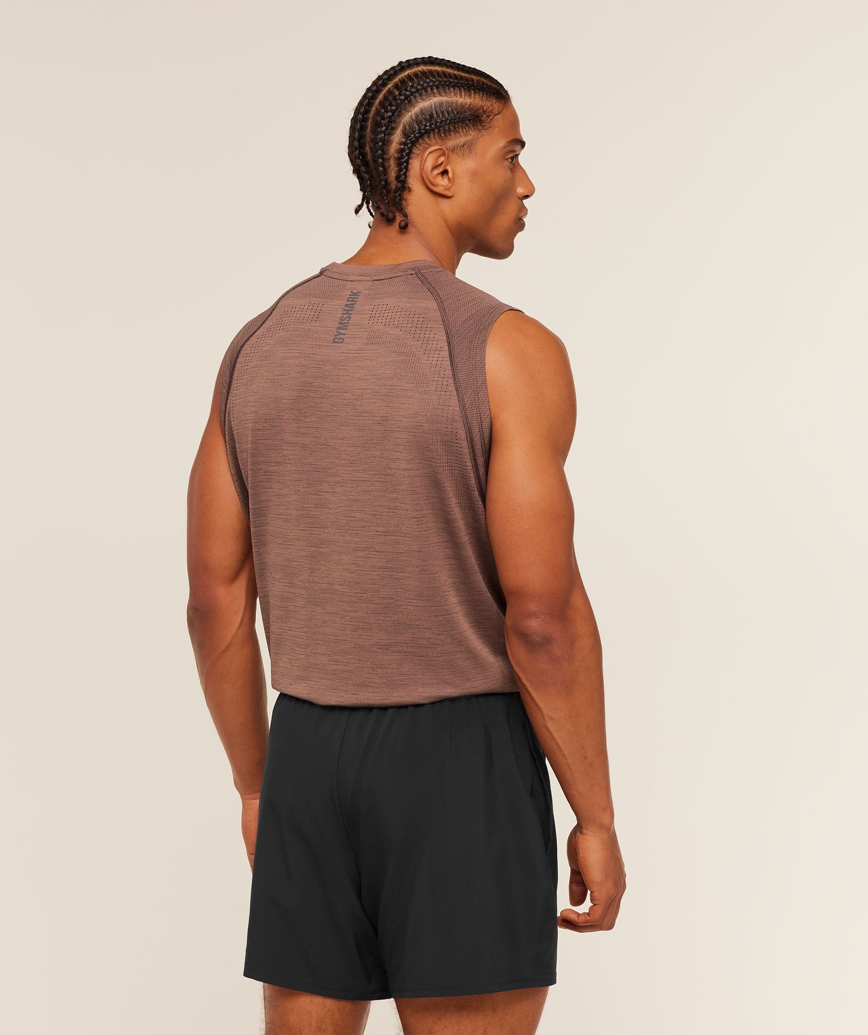 Gymshark Versatile Seamless Tank Taupe Brown