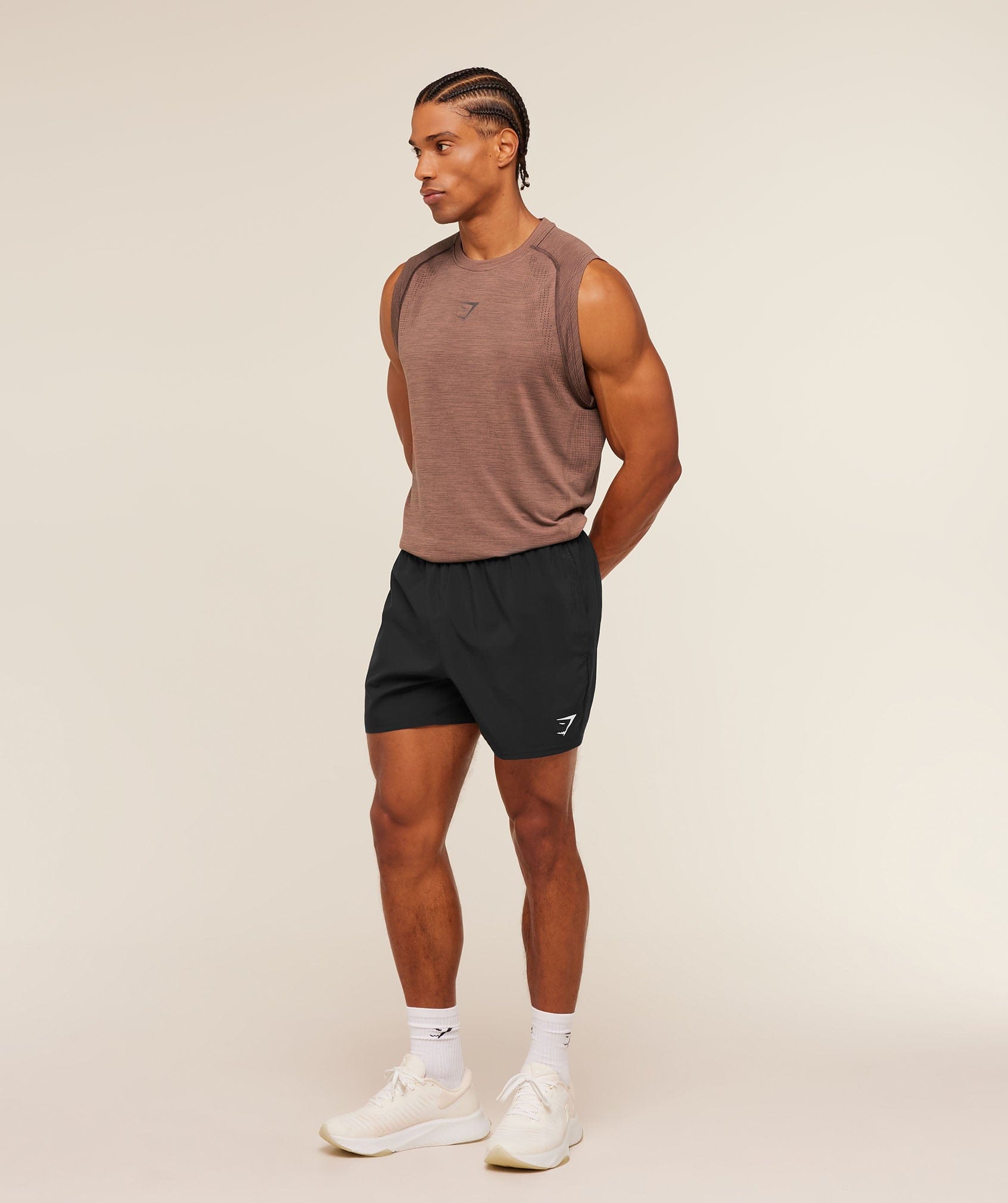 Gymshark Versatile Seamless Tank Taupe Brown