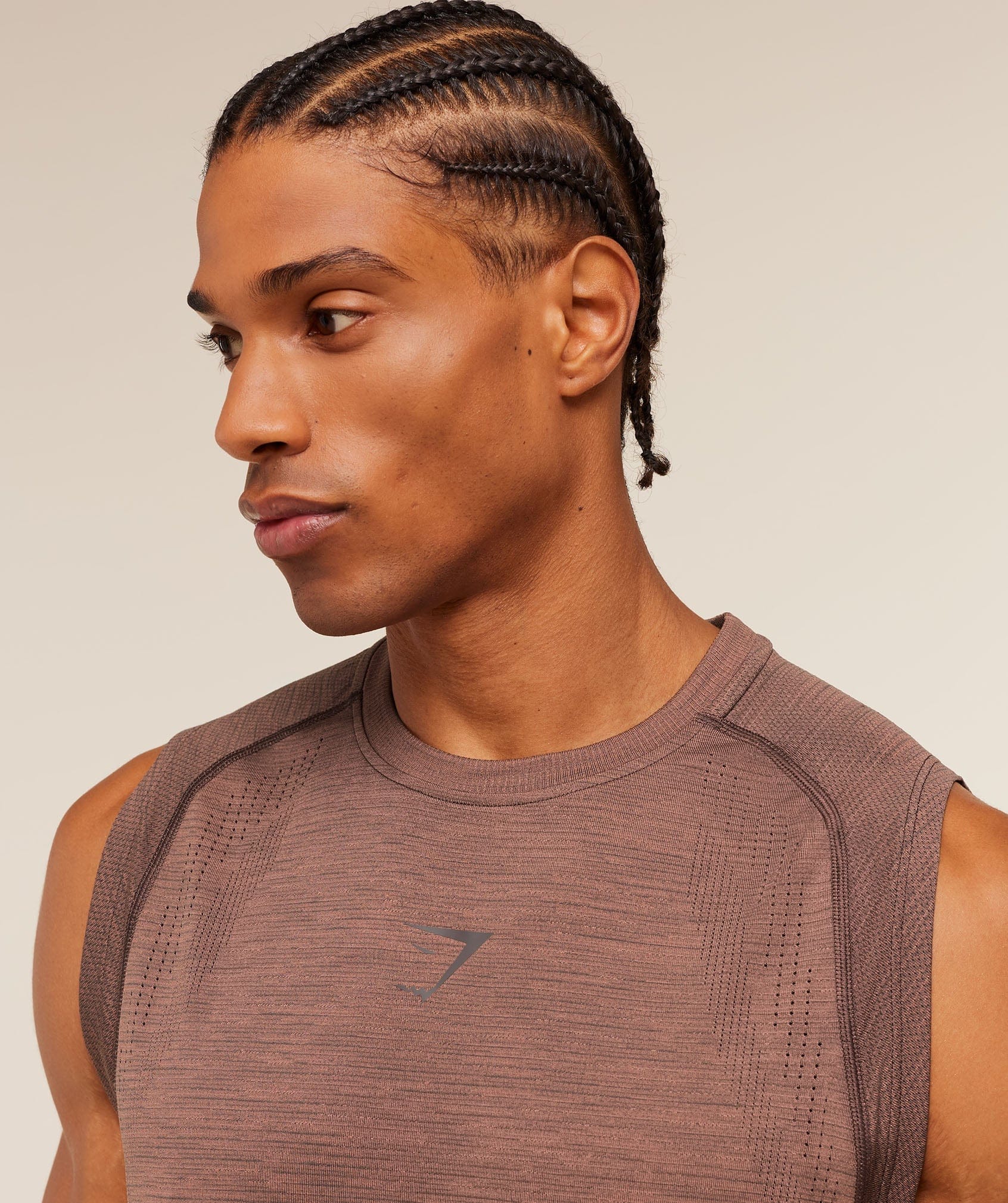 Gymshark Versatile Seamless Tank Taupe Brown