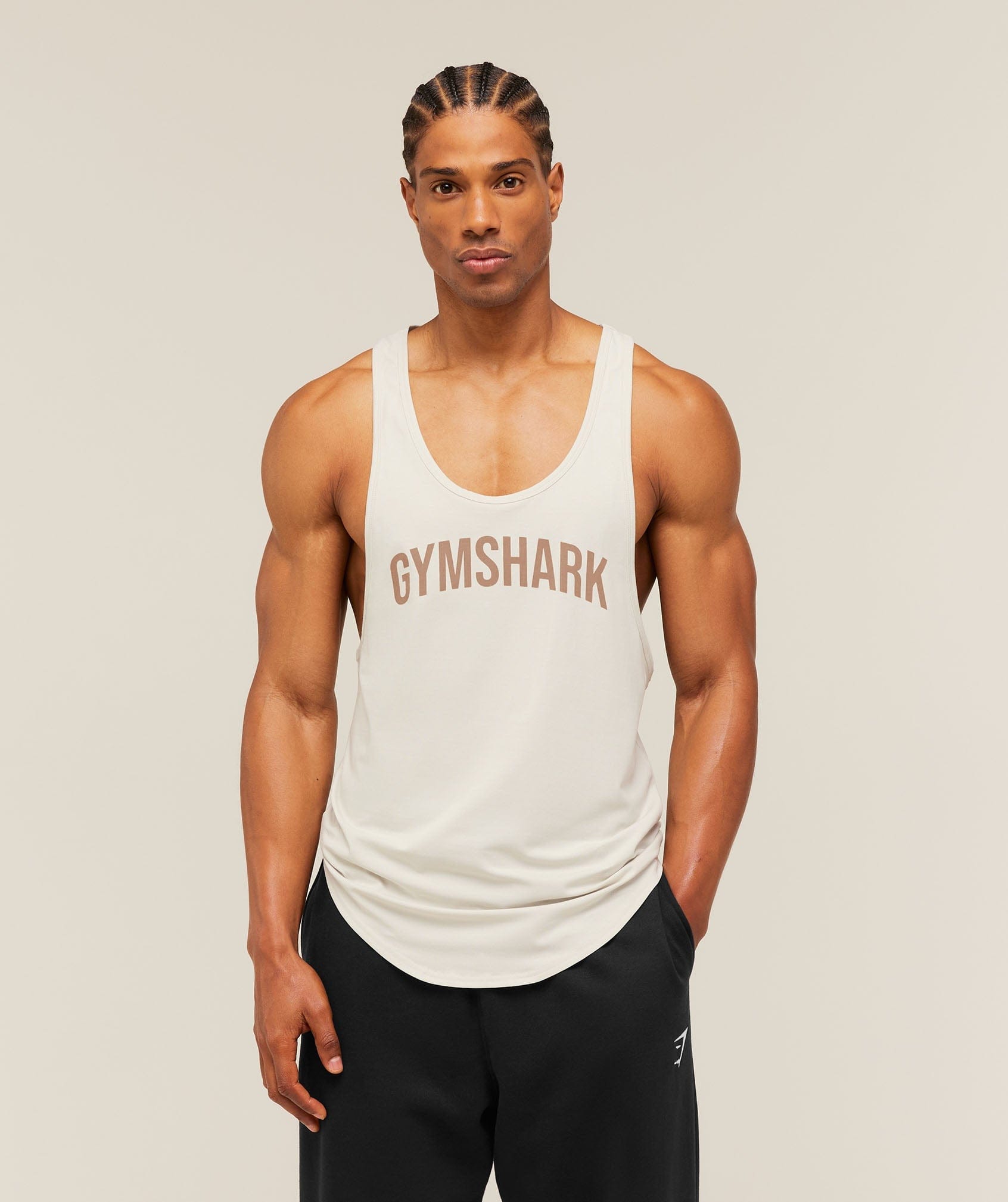 Gymshark Gymshark X Frazetta Power Stringer Tinted White