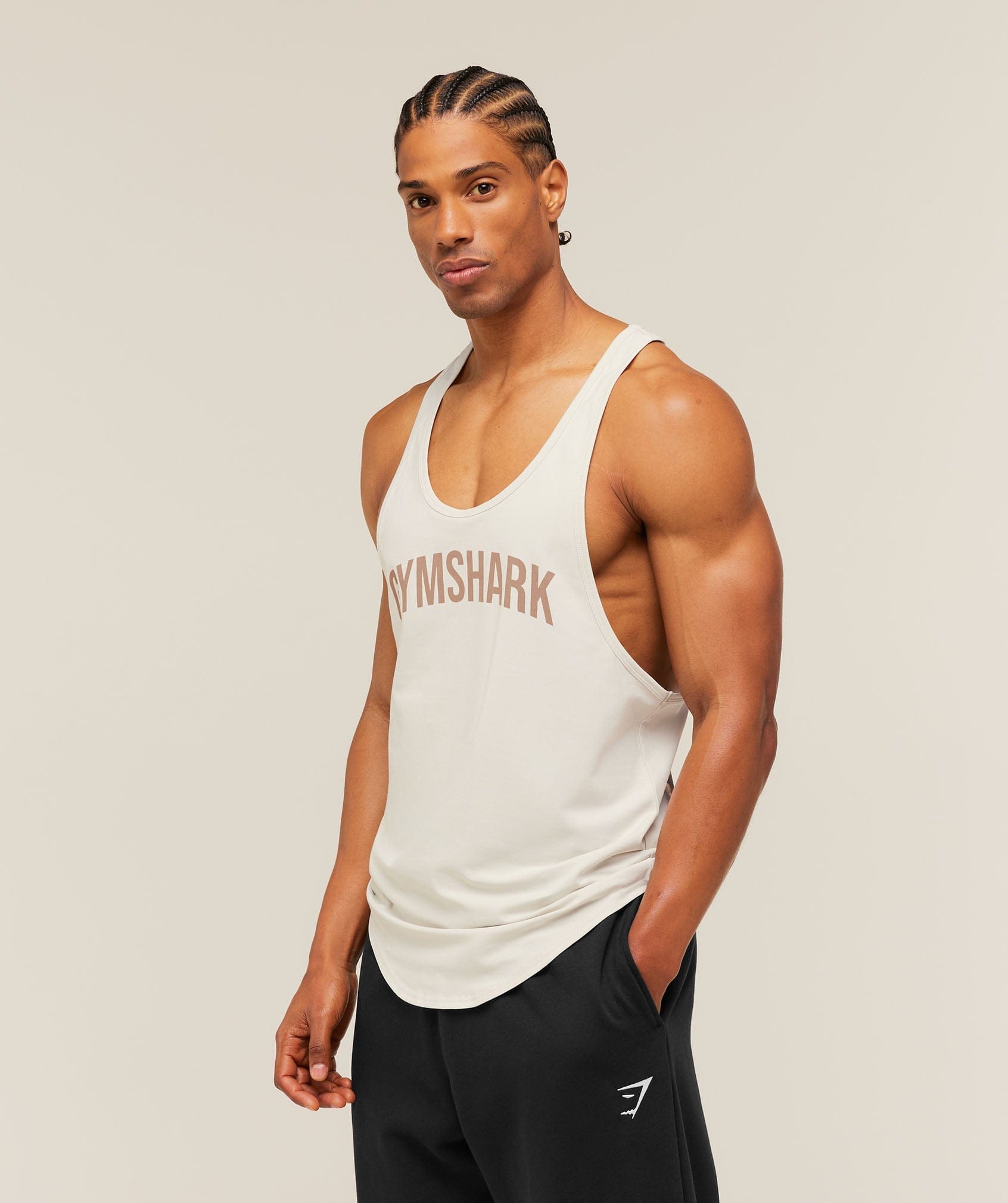 Gymshark Gymshark X Frazetta Power Stringer Tinted White