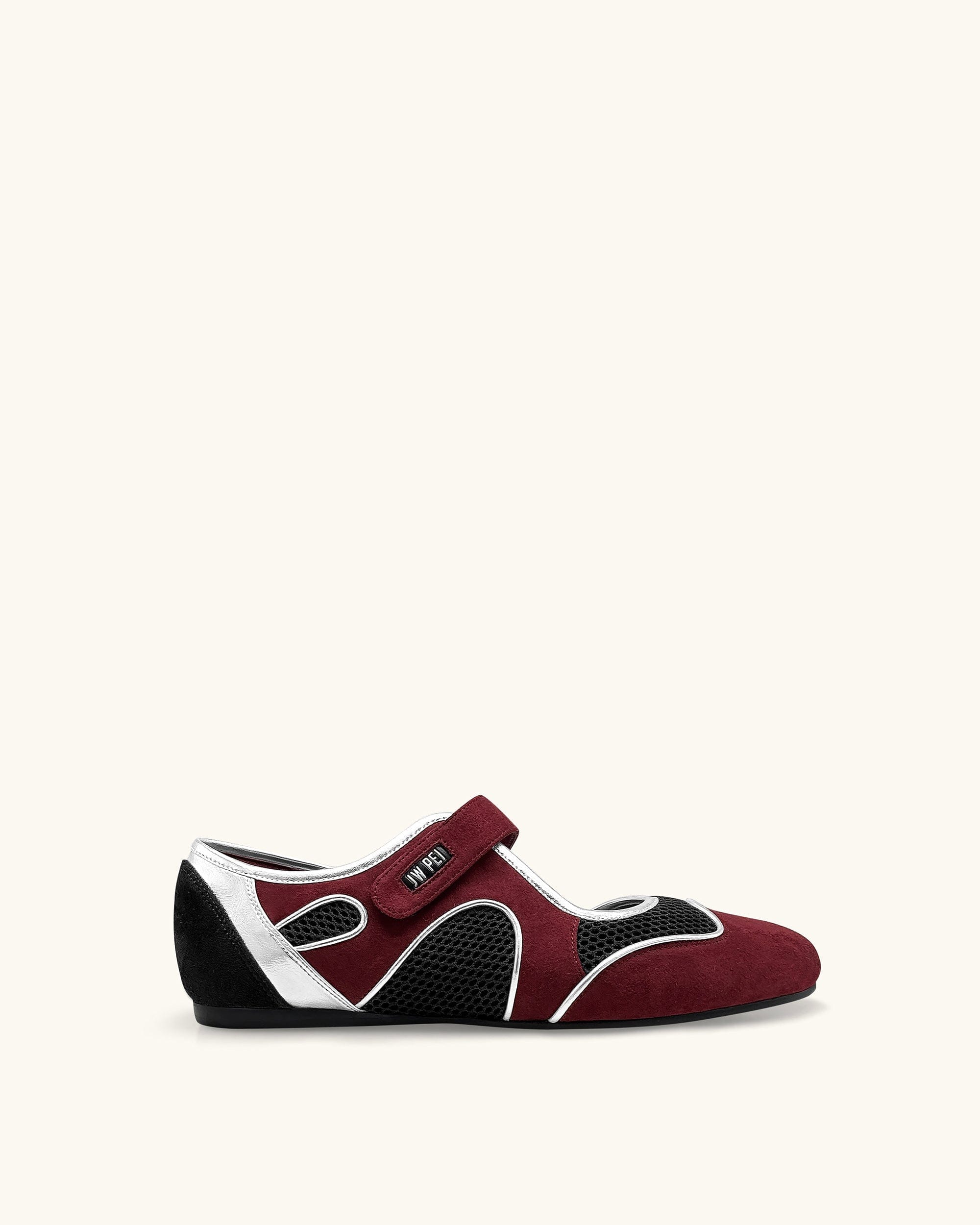 Jw Pei Zoe Mary Janes Flats Burgundy Black