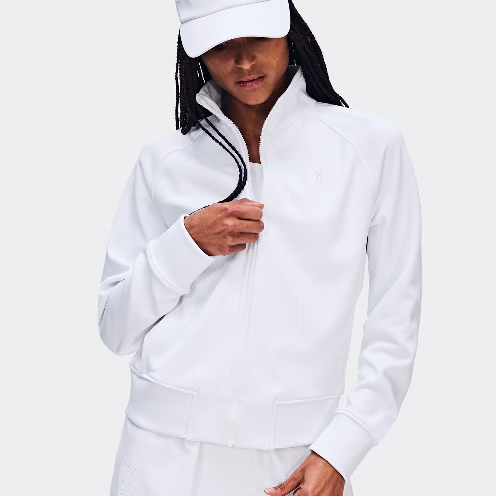 On Courtside Full Zip Ldn White (Women'S)