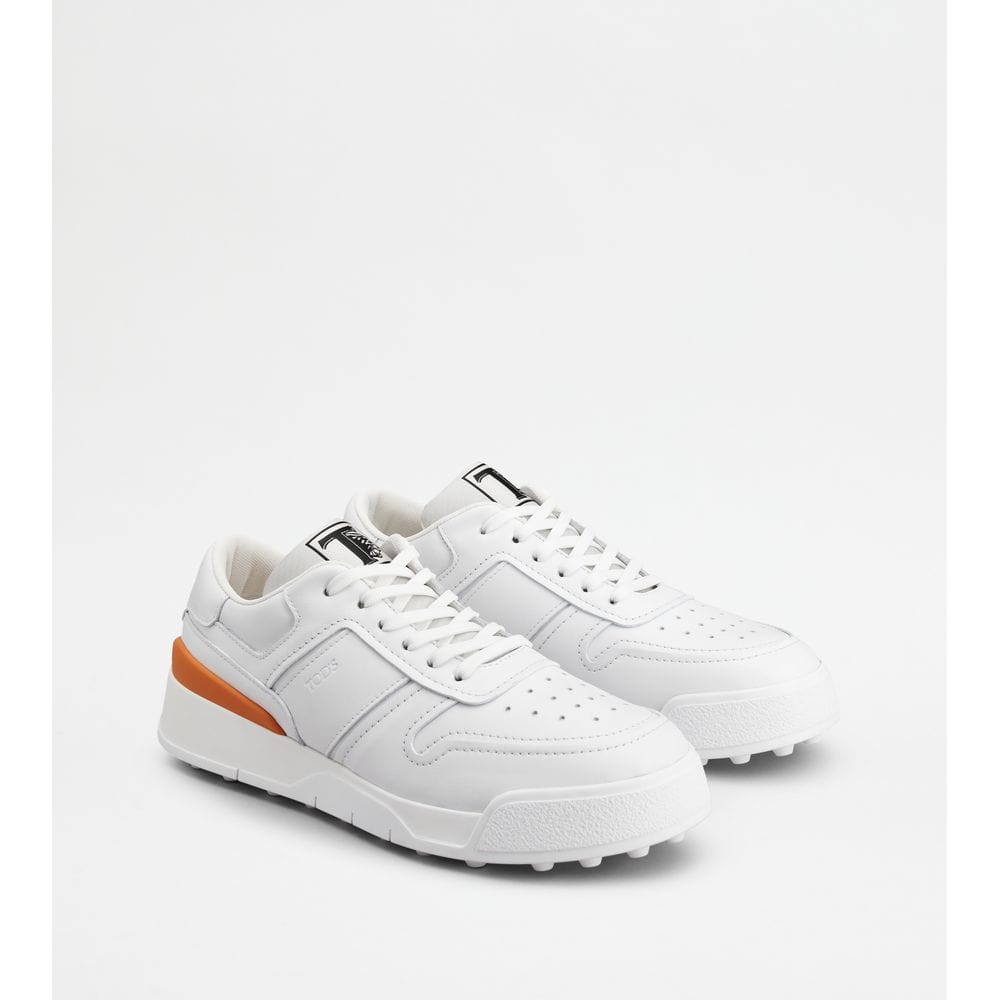 Tods Sneakers In Leather White Mens