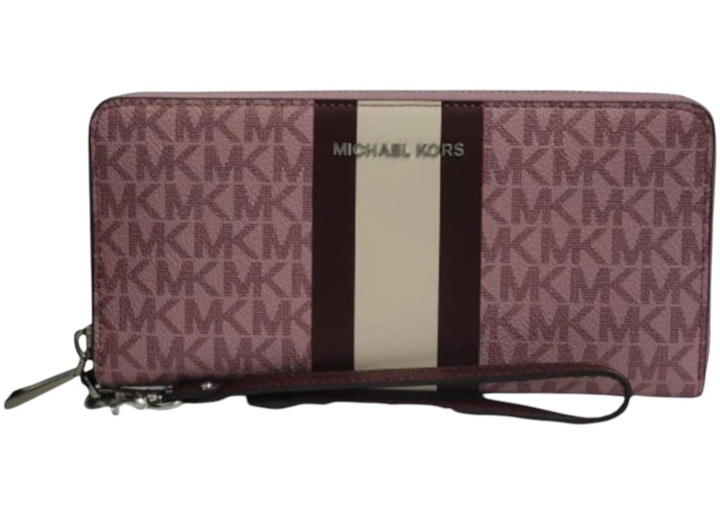 Michael Kors Jet Set Travel Continental Wristlet Royal Pink Multi