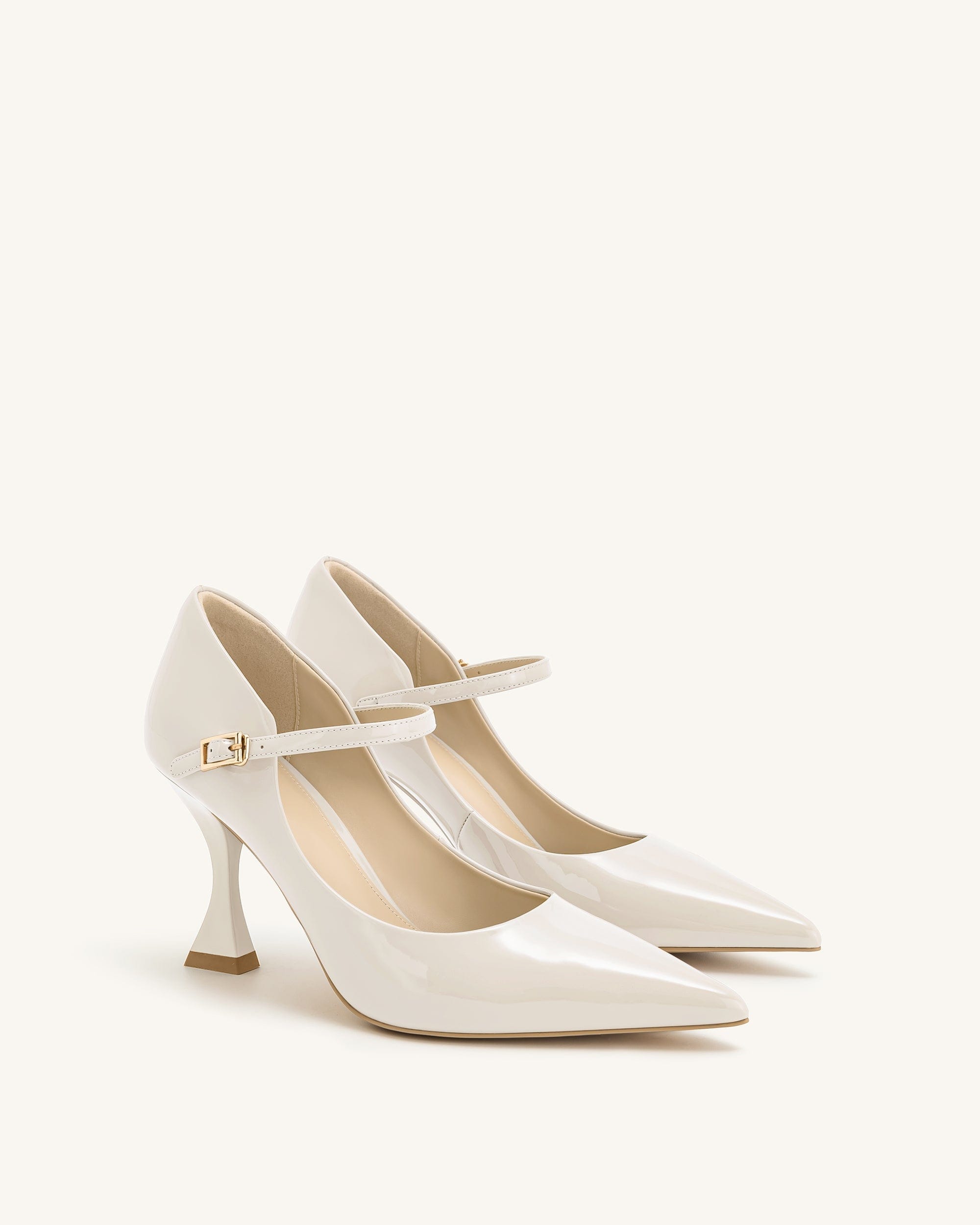 Jw Pei Thalina Patent Leather Pumps Beige