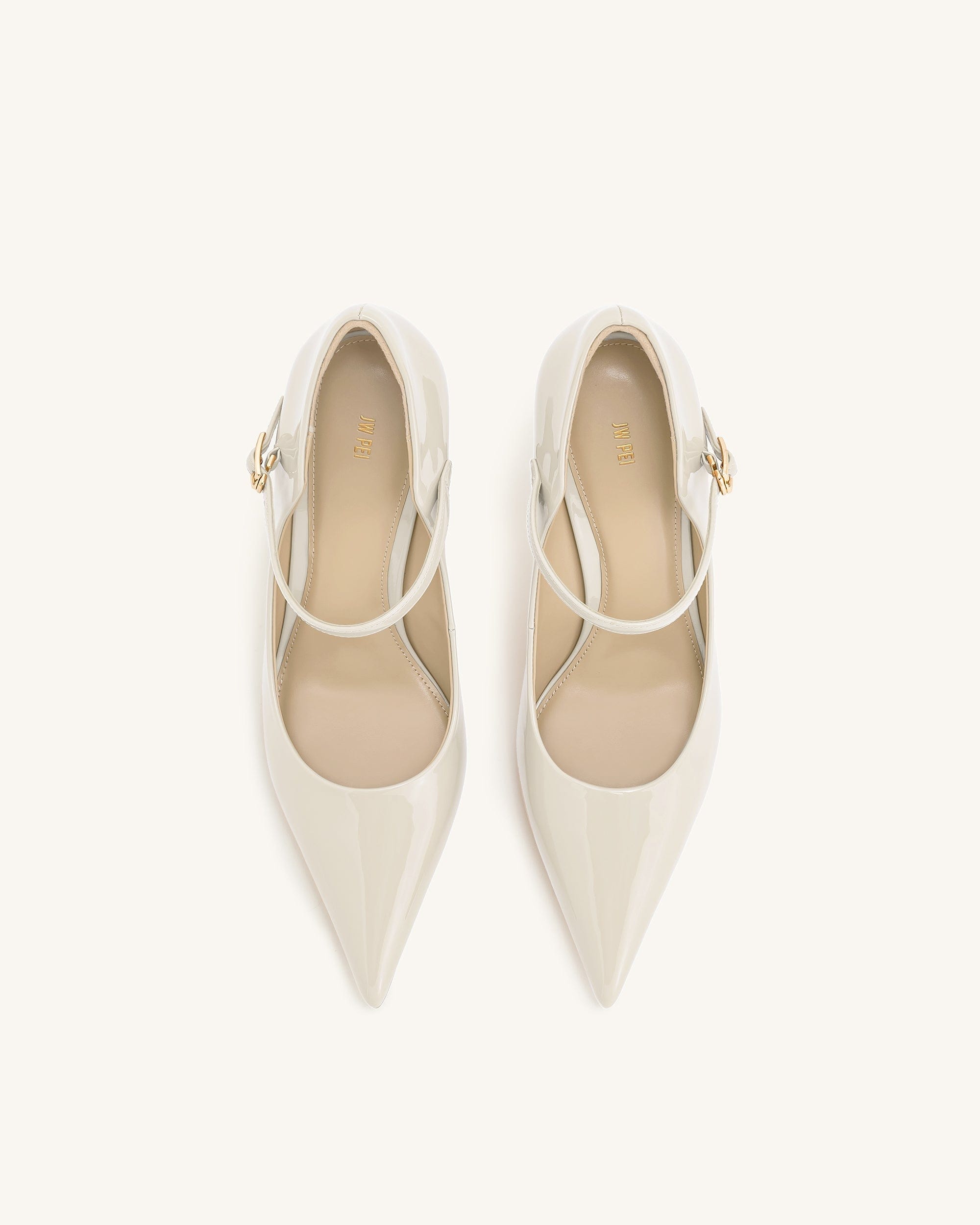 Jw Pei Thalina Patent Leather Pumps Beige