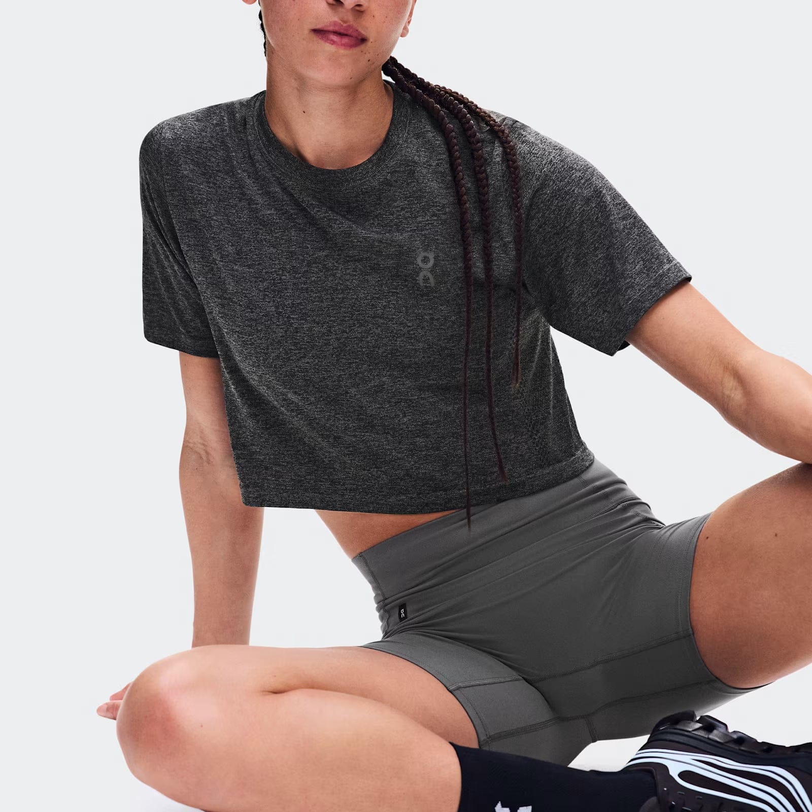 On Train Flex-T Crop Ember Heather (Women'S)