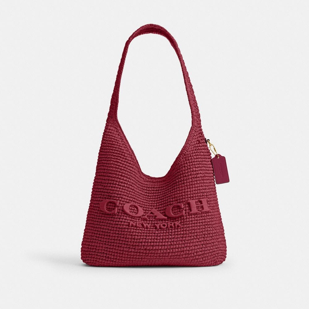 Coach Brooklyn Shoulder Bag 28 Brass Dark Fuchsia