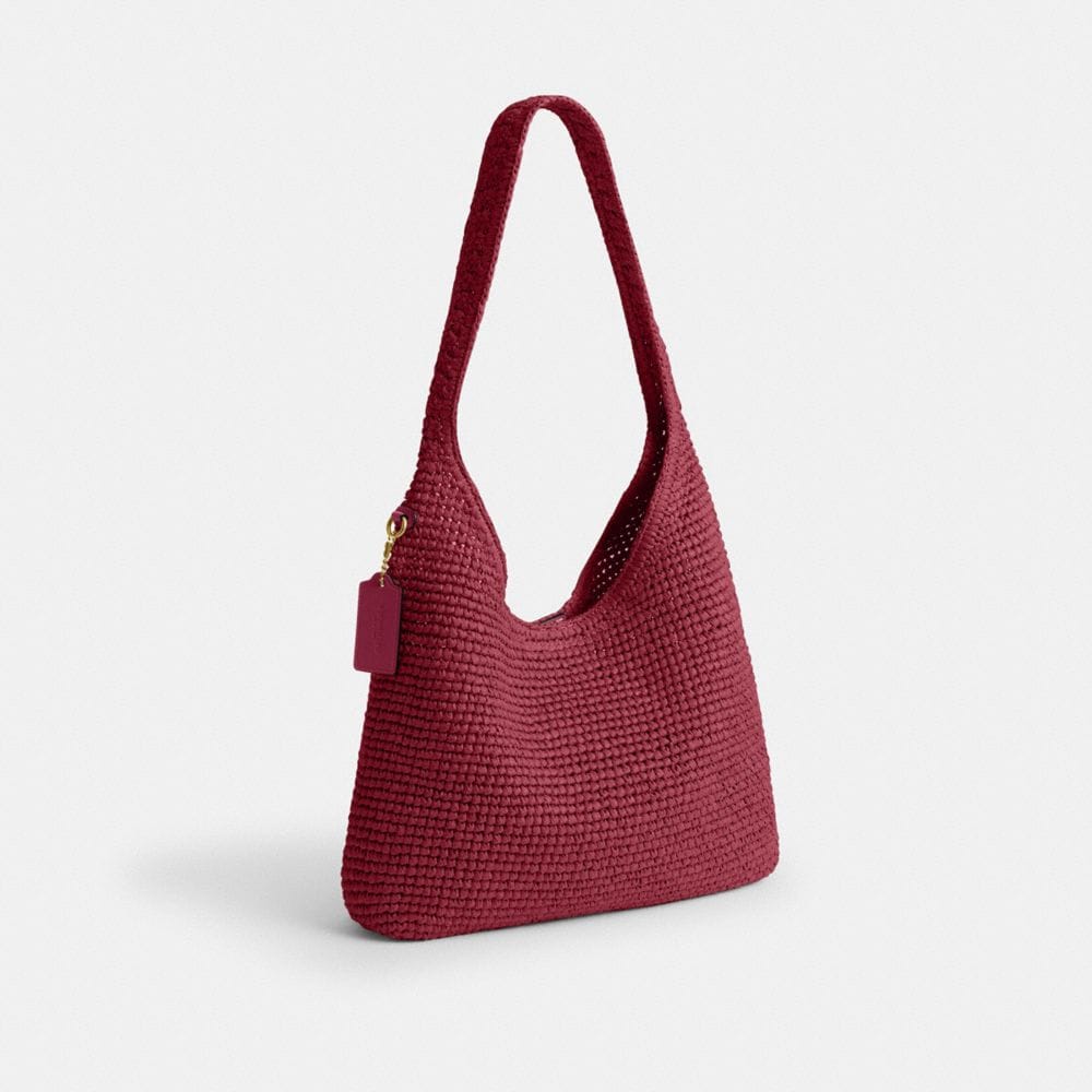Coach Brooklyn Shoulder Bag 28 Brass Dark Fuchsia