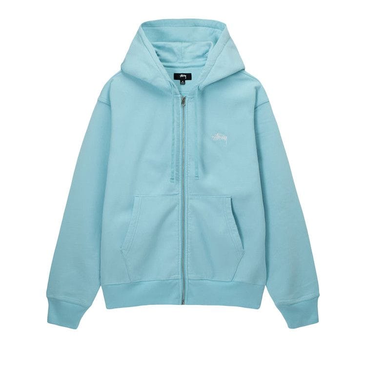 Stussy Stock Logo Zip Hoodie Blue