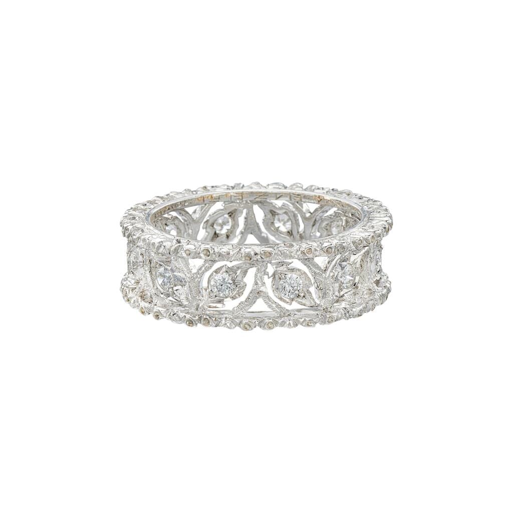 White Gold and Diamond Ramage Éternelle Ring
