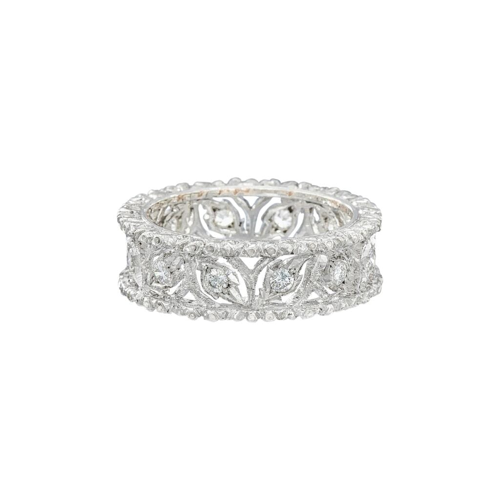 White Gold and Diamond Ramage Éternelle Ring