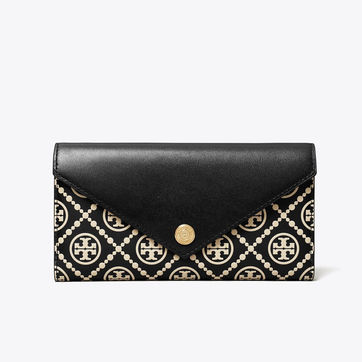 T Monogram Contrast Embossed Envelope Wallet