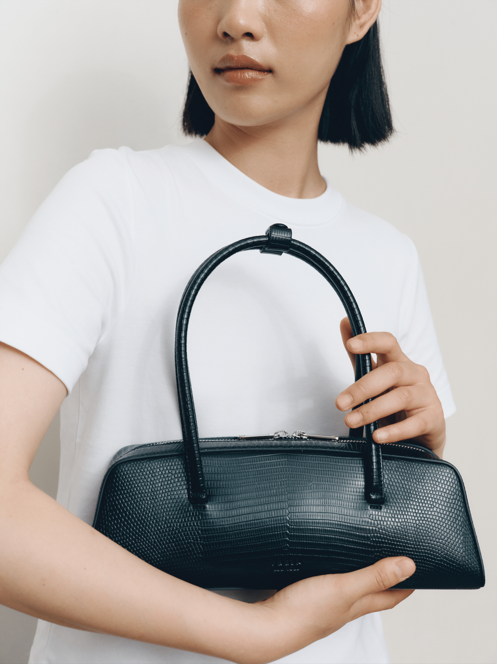Freja Mercer Bag Black Lizard