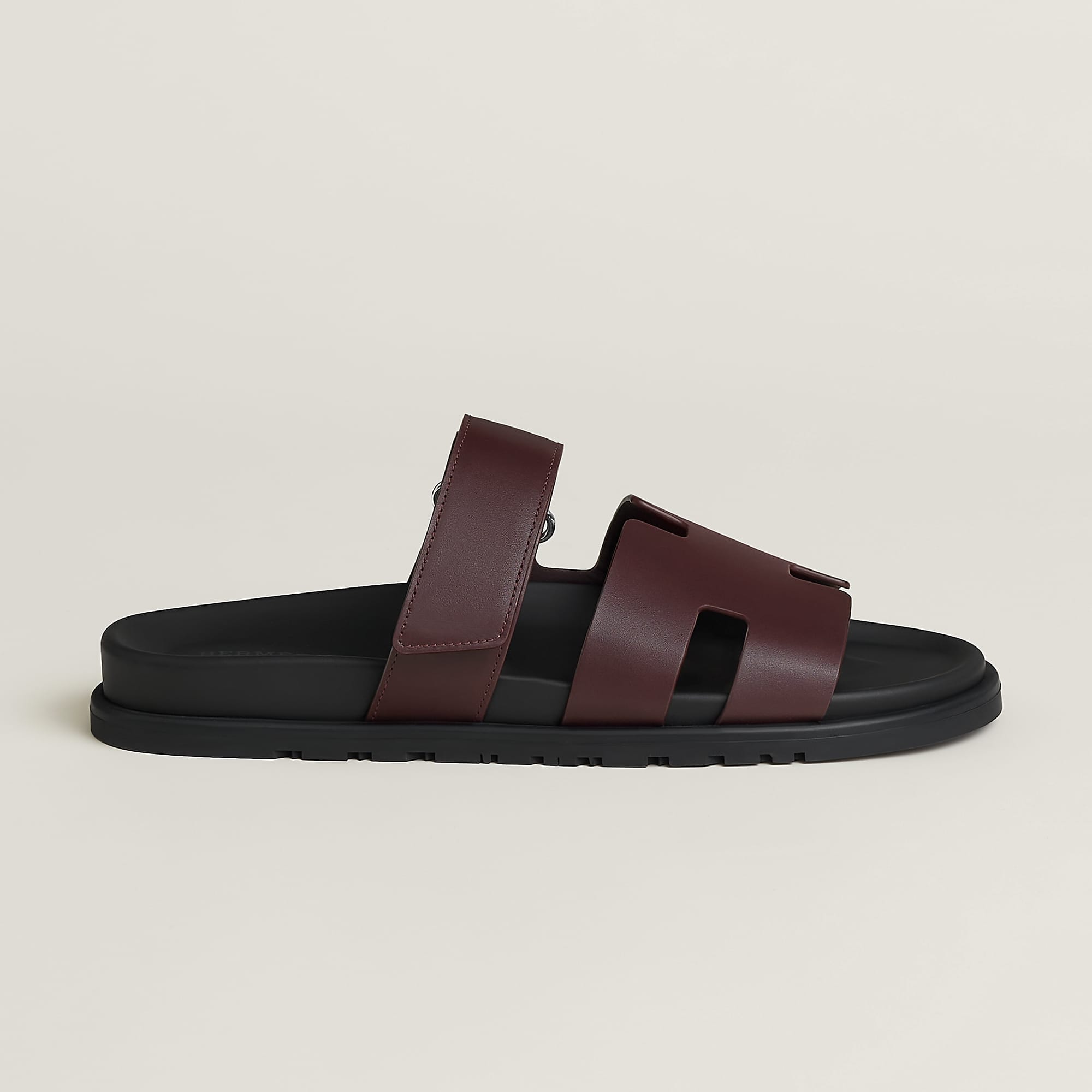 Hermes Chypre sandal Bordeaux